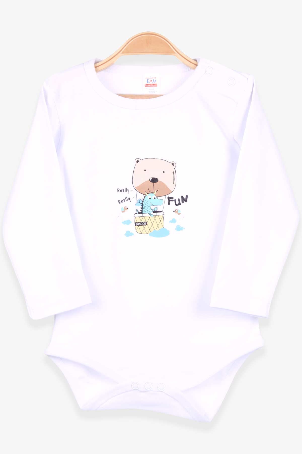 Breeze Erkek Bebek Çıtçıtlı  Body Hayvancık Baskılı (9 Ay-3 Yaş)