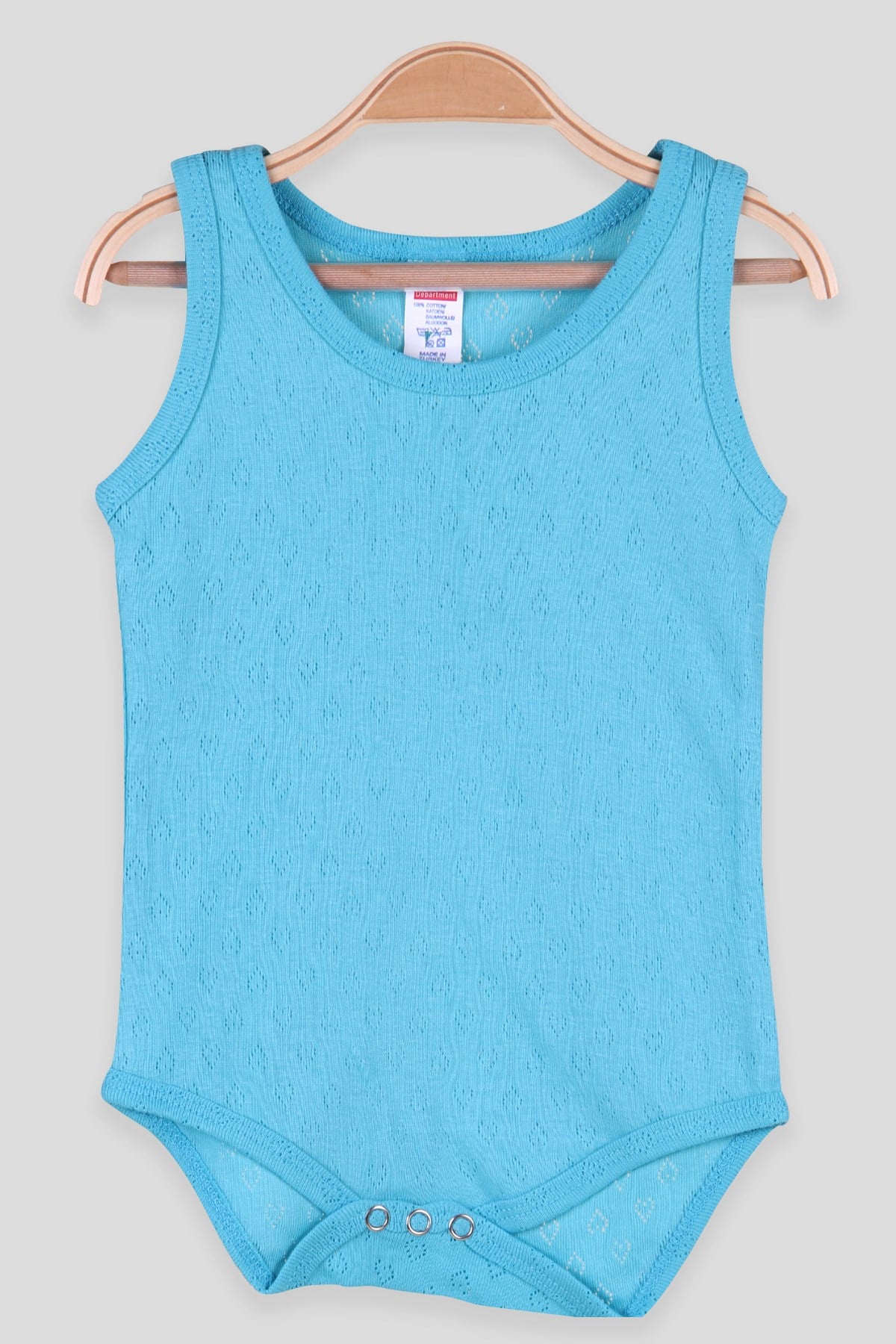 Breeze Erkek Bebek Çıtçıtlı Jakarlı Body Turkuaz (9 Ay-3 Yaş)