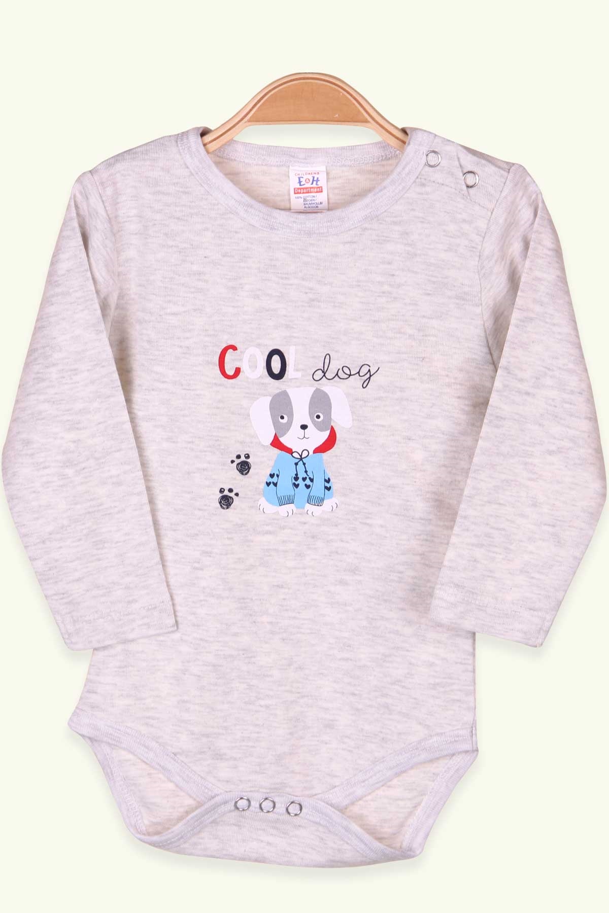 Breeze Erkek Bebek Çıtçıtlı Köpekli Baskılı Taş (9 Ay-3 Yaş)