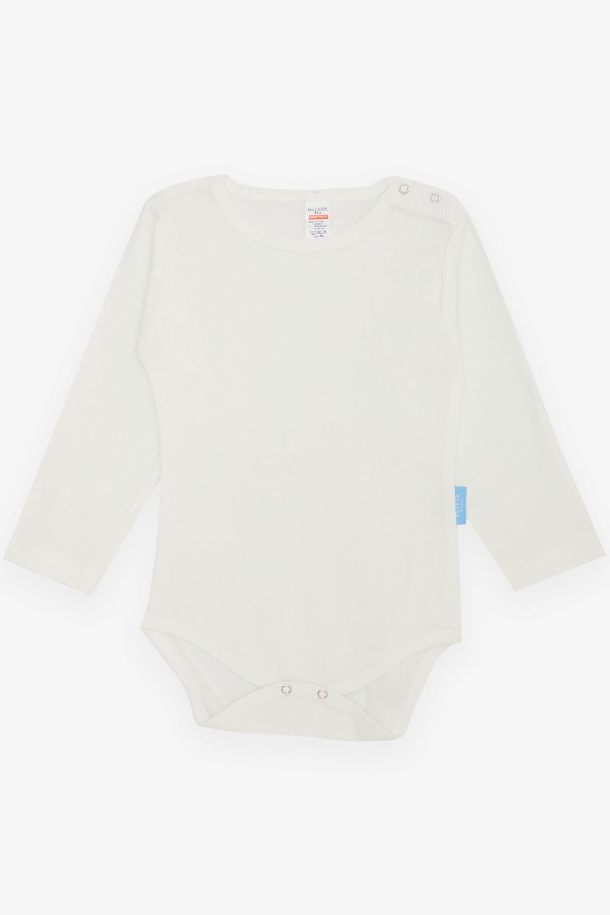 Breeze Erkek Bebek Çıtçıtlı Zıbın Body Basic Beyaz (9 Ay-3 Yaş)