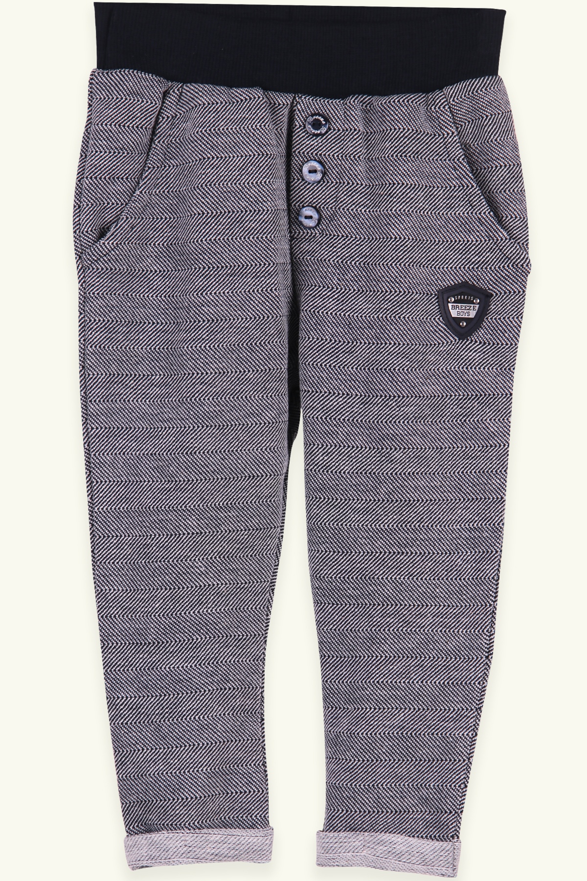 Breeze Erkek Bebek Eşofman Altı Armalı Cepli Lacivert (9 Ay-3 Yaş)