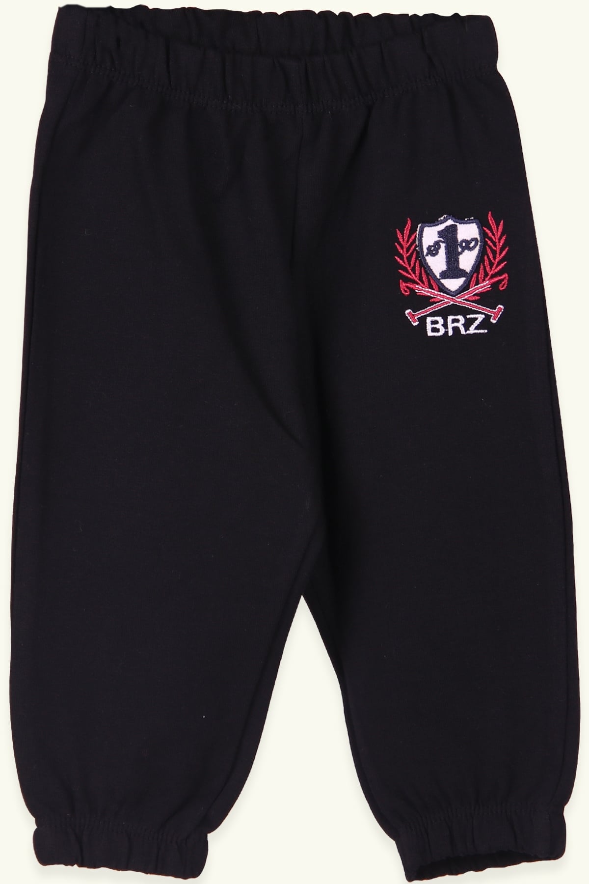 Breeze Erkek Bebek Eşofman Altı Basic İçi Yünlü Nakışlı Siyah (9 Ay-3 Yaş)