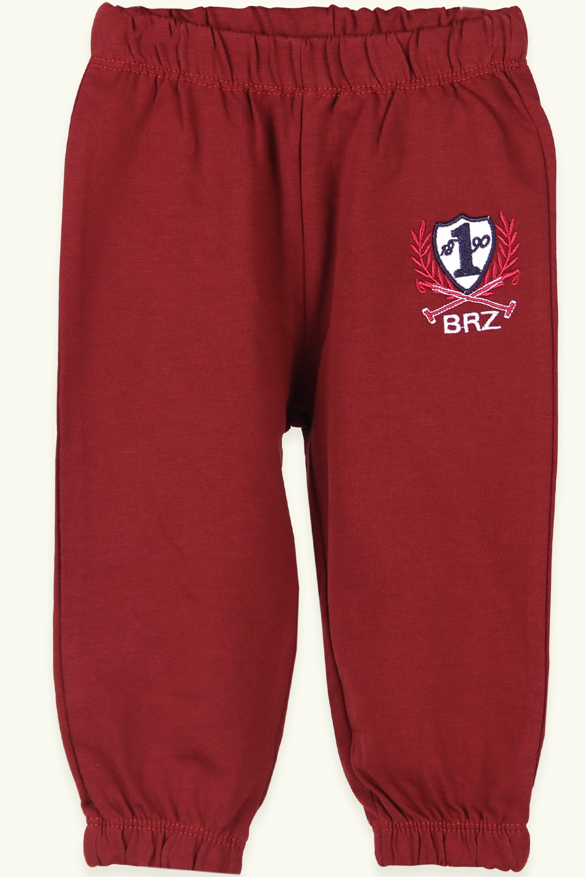 Breeze Erkek Bebek Eşofman Altı Basic Nakışlı Kiremit (9 Ay-3 Yaş)