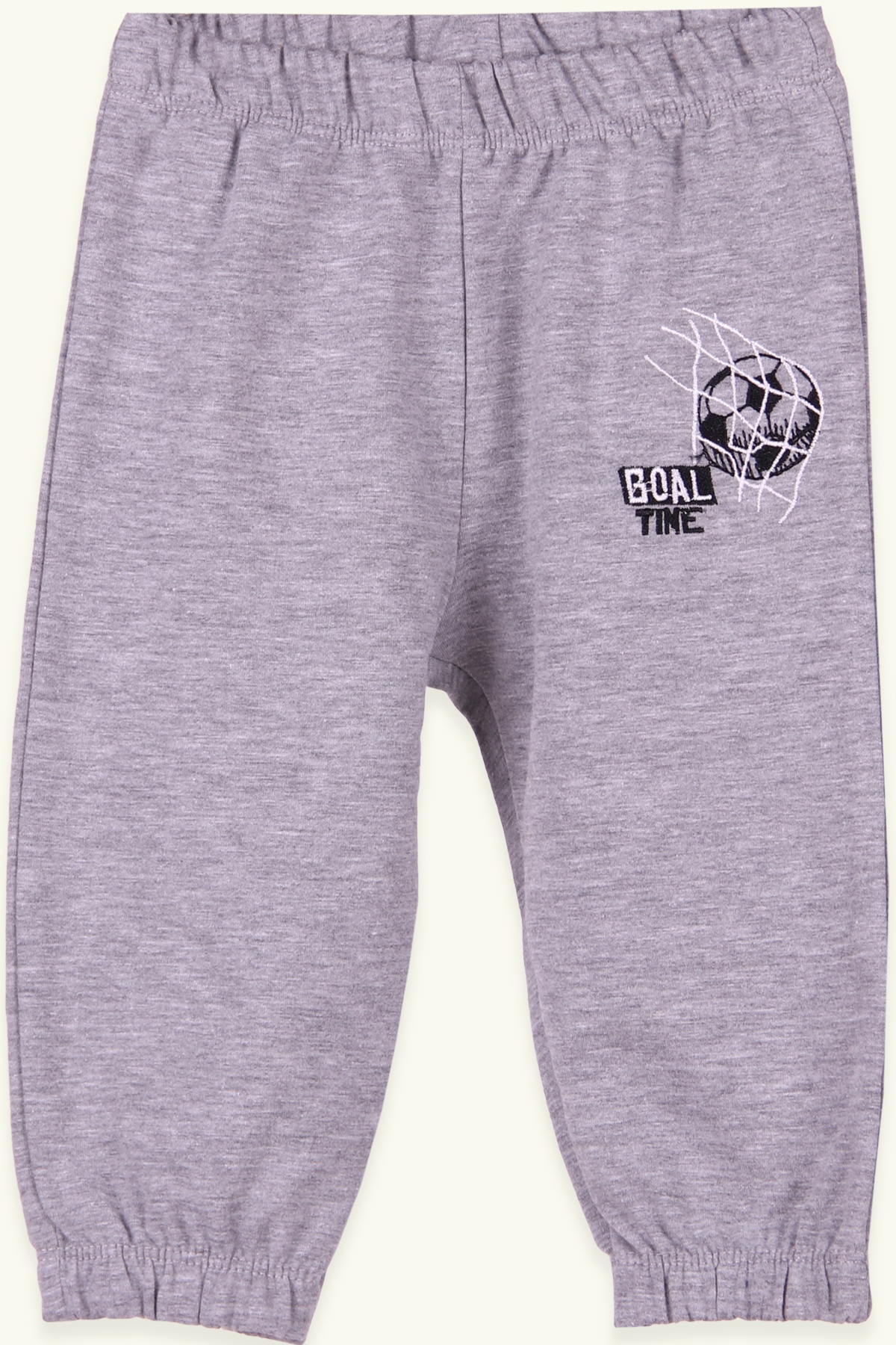 Breeze Erkek Bebek Eşofman Altı Basic Nakışlı Gri (9 Ay-3 Yaş)