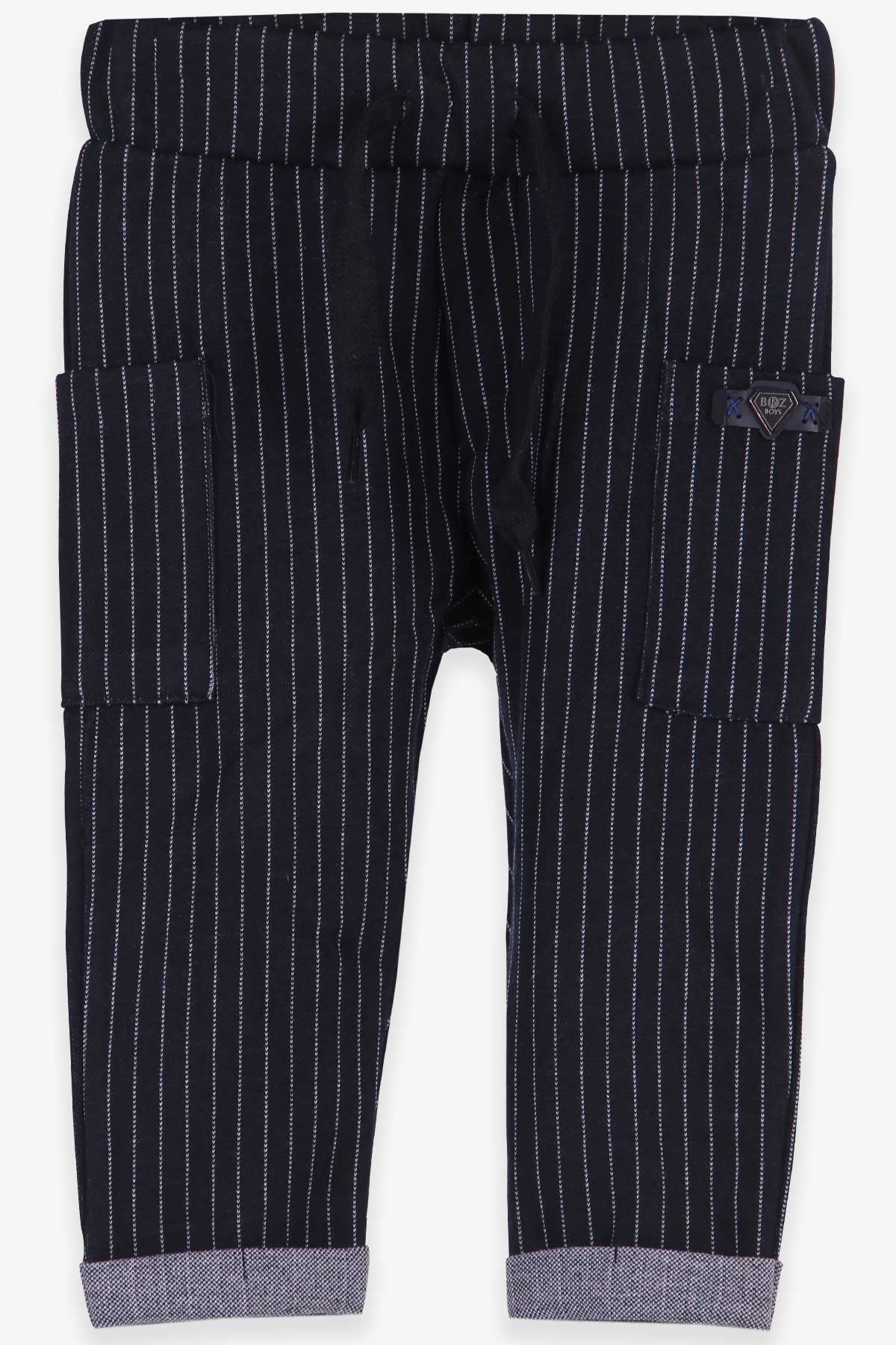 Breeze Erkek Bebek Eşofman Altı Cepli Çizgili Lacivert (9 Ay-3 Yaş)