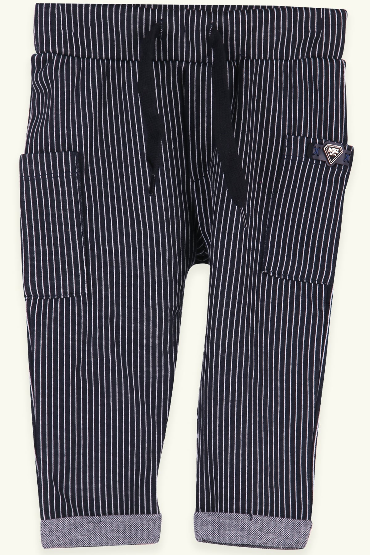 Breeze Erkek Bebek Eşofman Altı Cepli Çizgili Lacivert (9 Ay-3 Yaş)