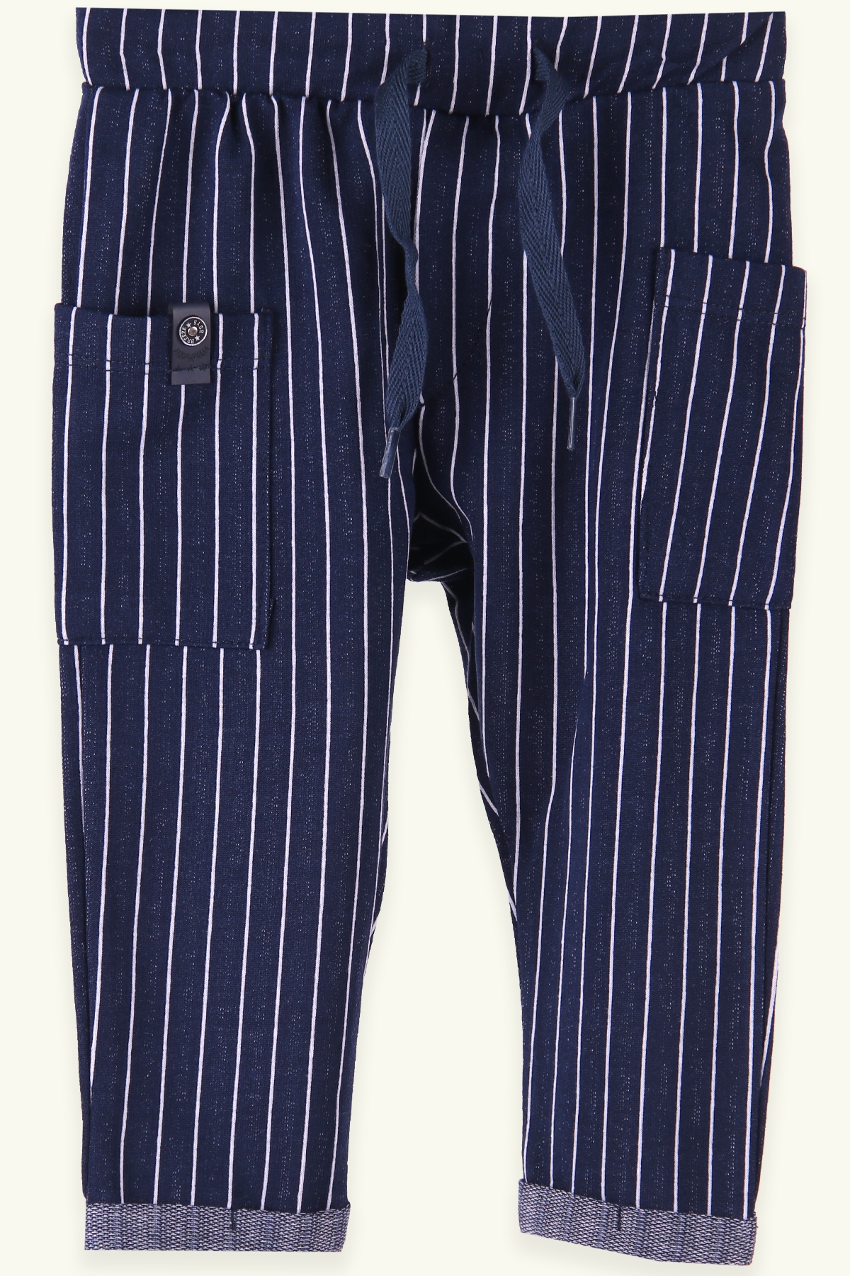 Breeze Erkek Bebek Eşofman Altı Cepli Çizgili Lacivert (9 Ay-3 Yaş)