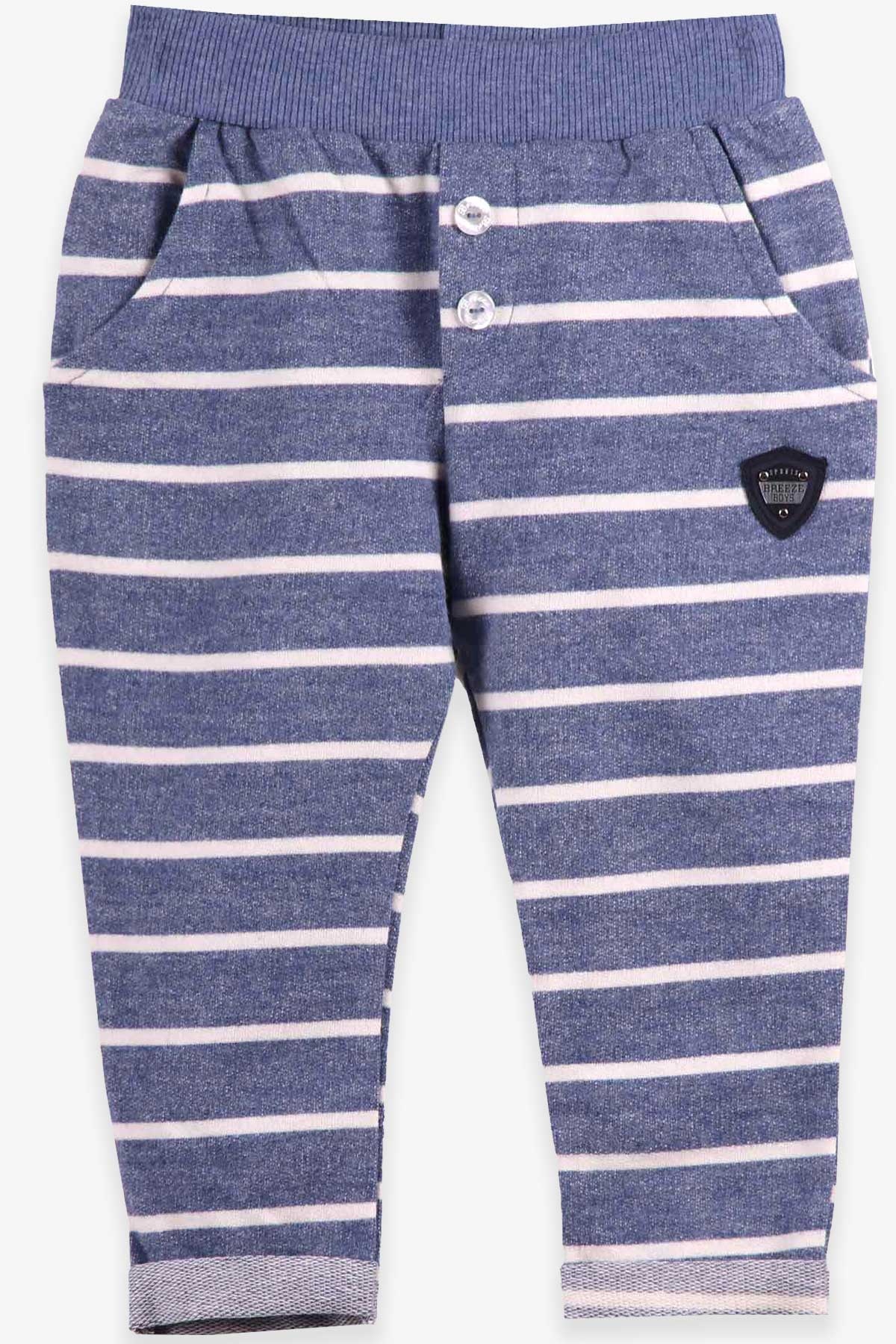 Breeze Erkek Bebek Eşofman Altı Çizgili Mavi(9 Ay-3 Yaş)