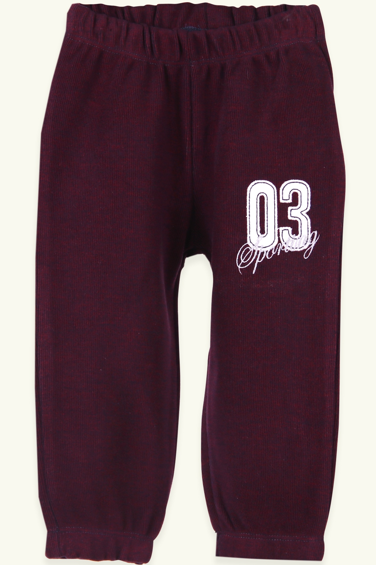 Breeze Erkek Bebek Eşofman Altı Nakışlı Bordo (9 Ay-3 Yaş)