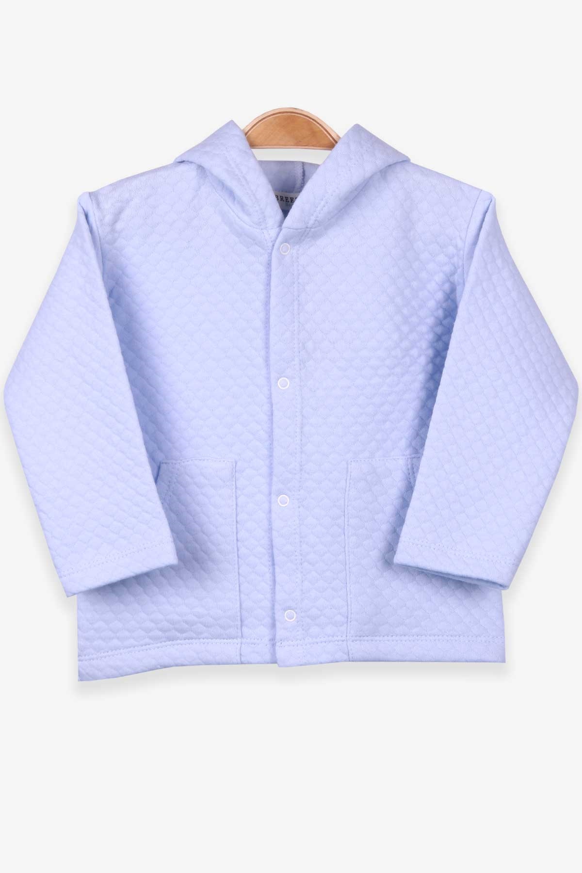 Breeze Erkek Bebek Hırka Basic Bebe Mavisi (0-3-9 Ay)