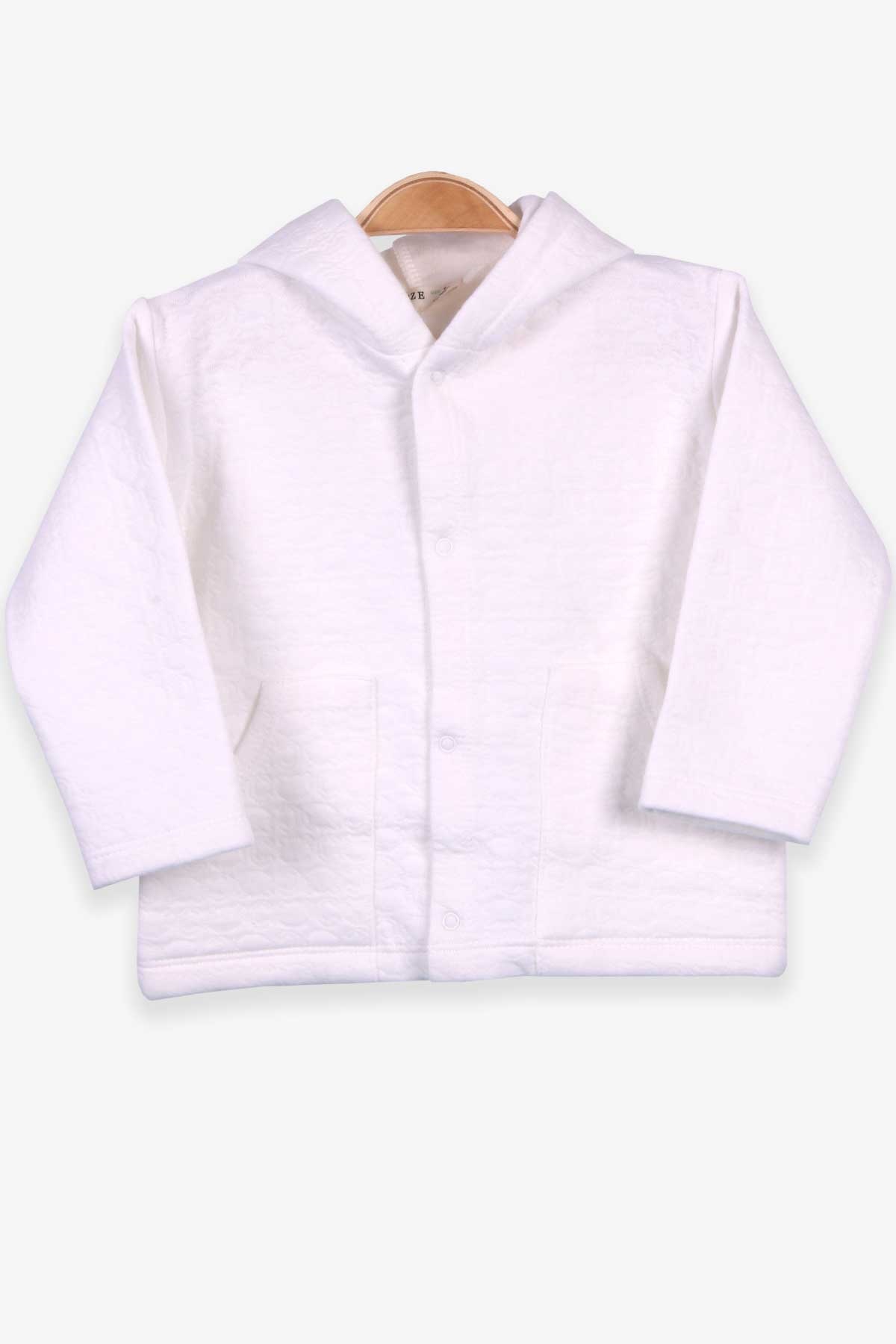 Breeze Erkek Bebek Hırka Basic Ekru (0-3-9 Ay)