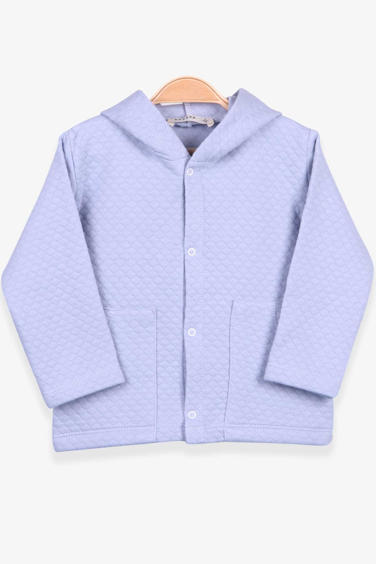 Breeze Erkek Bebek Hırka Basic Mavi (0-3-9 Ay)