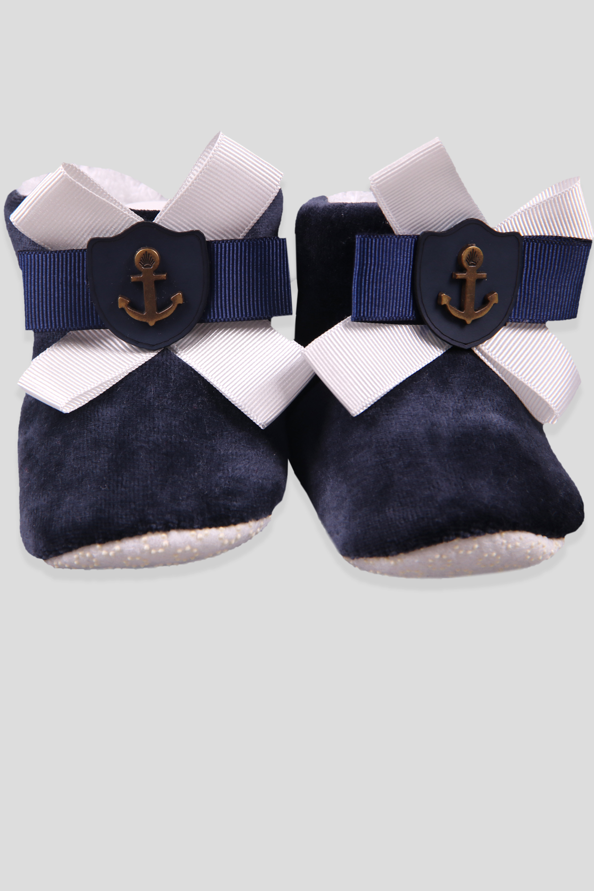 Breeze Erkek Bebek Panduf Çapa Desenli Lacivert (Standart)