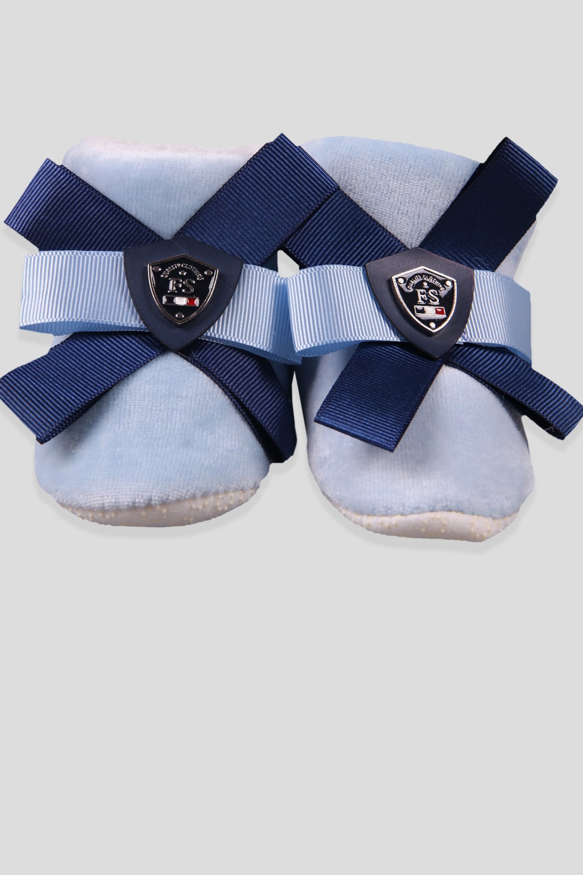 Breeze Erkek Bebek Panduf Desenli Mavi (Standart)
