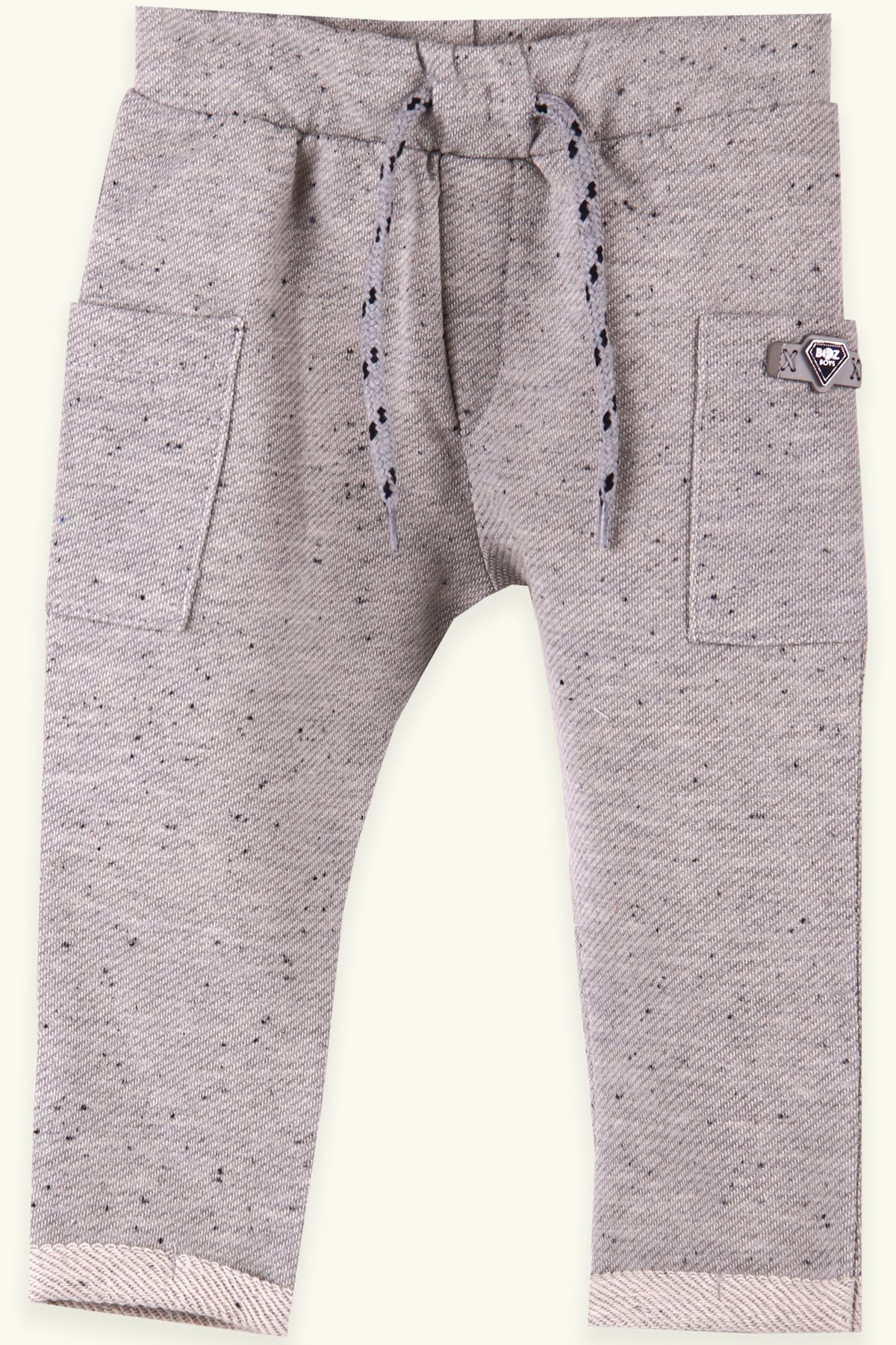 Breeze Erkek Bebek Pantolon Cepli Bağcıklı Gri (9 Ay-3 Yaş)