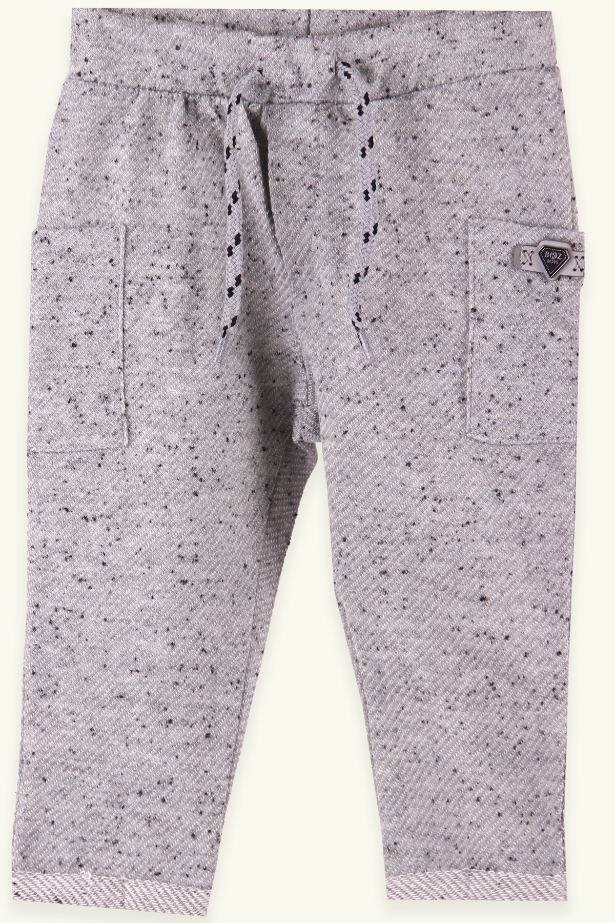 Breeze Erkek Bebek Pantolon Cepli Bağcıklı Gri (9 Ay-3 Yaş)