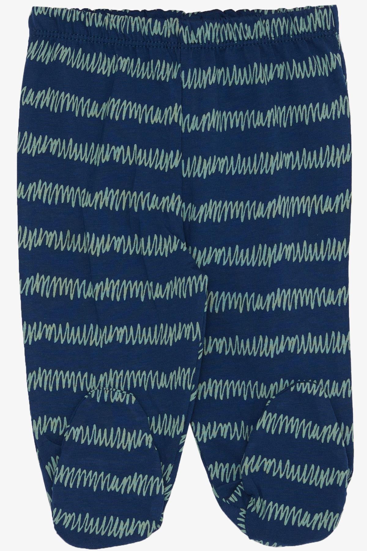 Breeze Erkek Bebek Patikli Alt Desenli Lacivert (6 Ay)