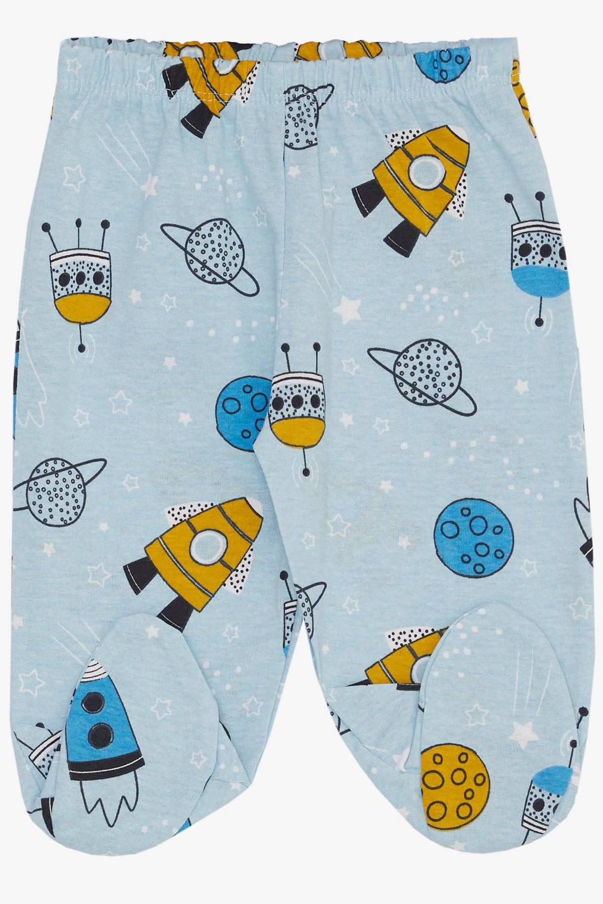 Breeze Erkek Bebek Patikli Alt Uzay Temalı Açık Mavi (6 Ay)
