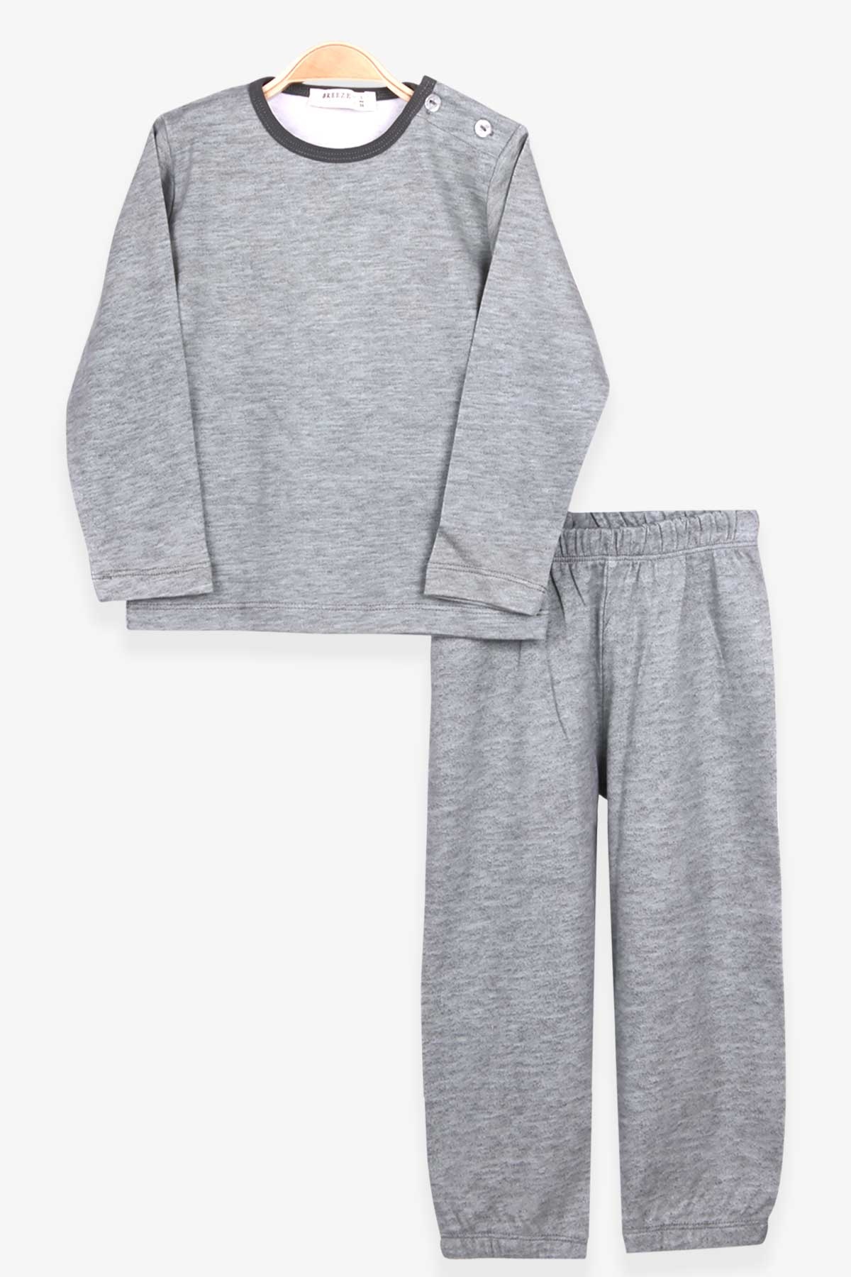 Breeze Erkek Bebek Pijama Takımı Düz Renk Mint Yeşili (9 Ay-3 Yaş)