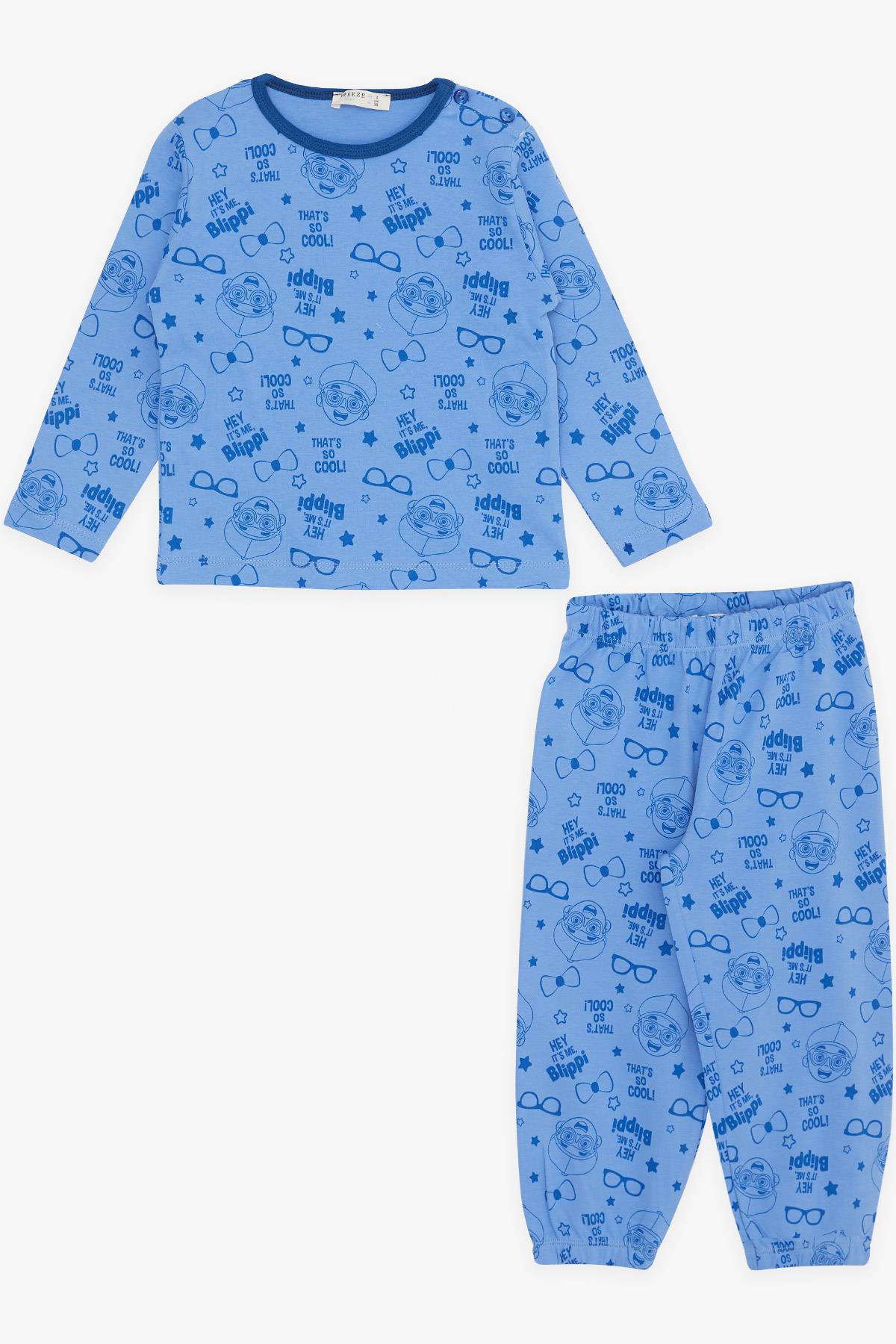 Erkek Bebek Pijama Takımı Havalı Çocuk Desenli Mavi 9 Ay-3 Yaş - Yumuşak  Kumaşlı Çocuk Pijamaları | Breeze