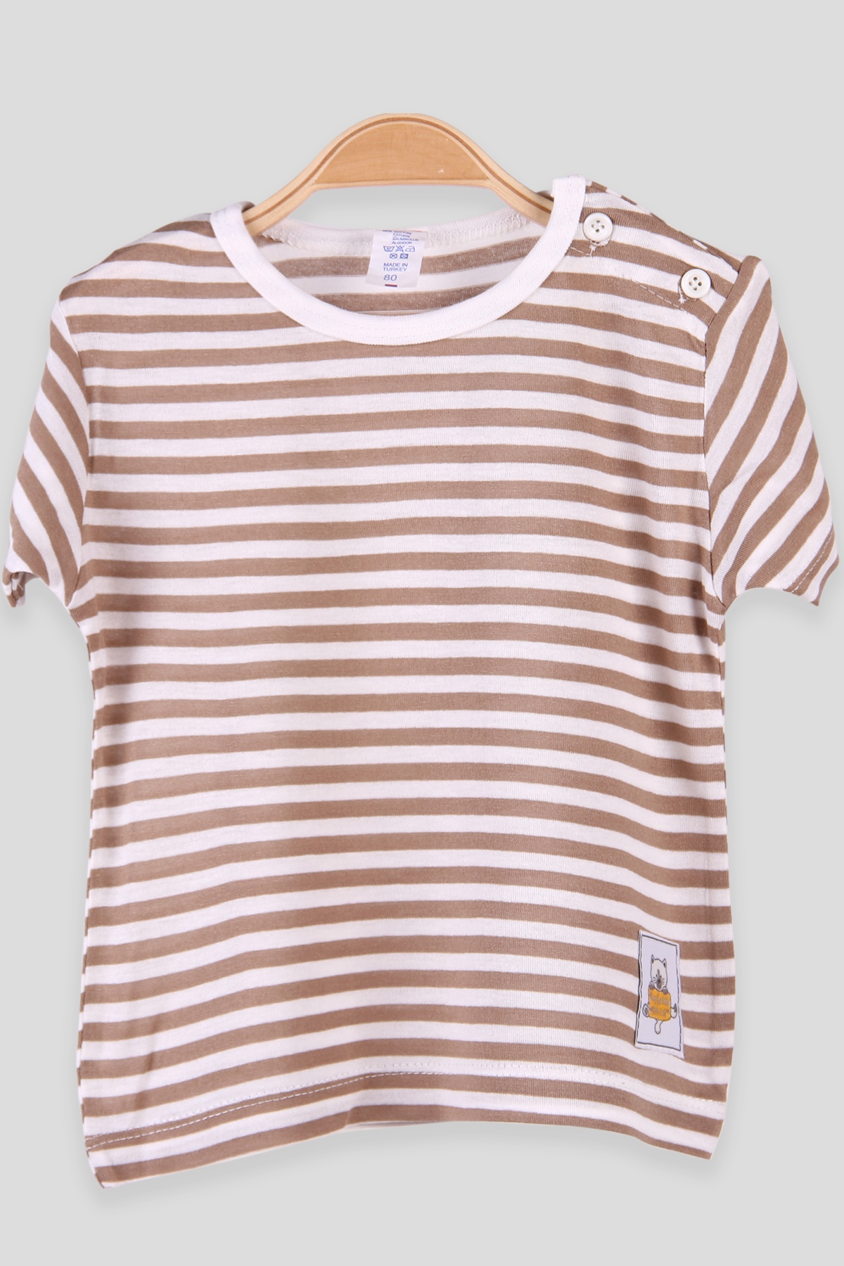 Breeze Erkek Bebek Tişört Patlı Kahverengi (1-4 Yaş)