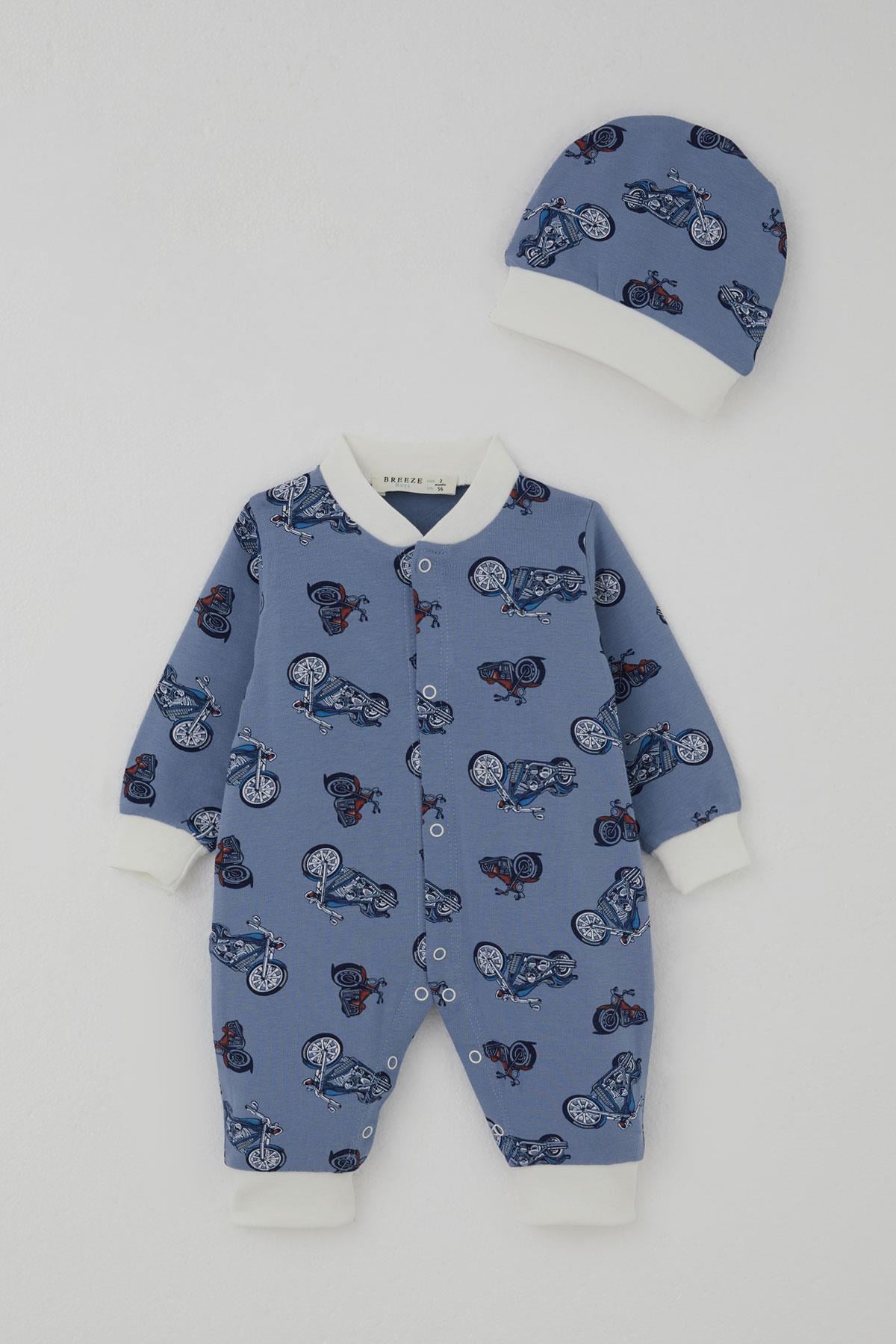 Breeze Erkek Bebek Tulum Rider Konsept İndigo (0-6 Ay)