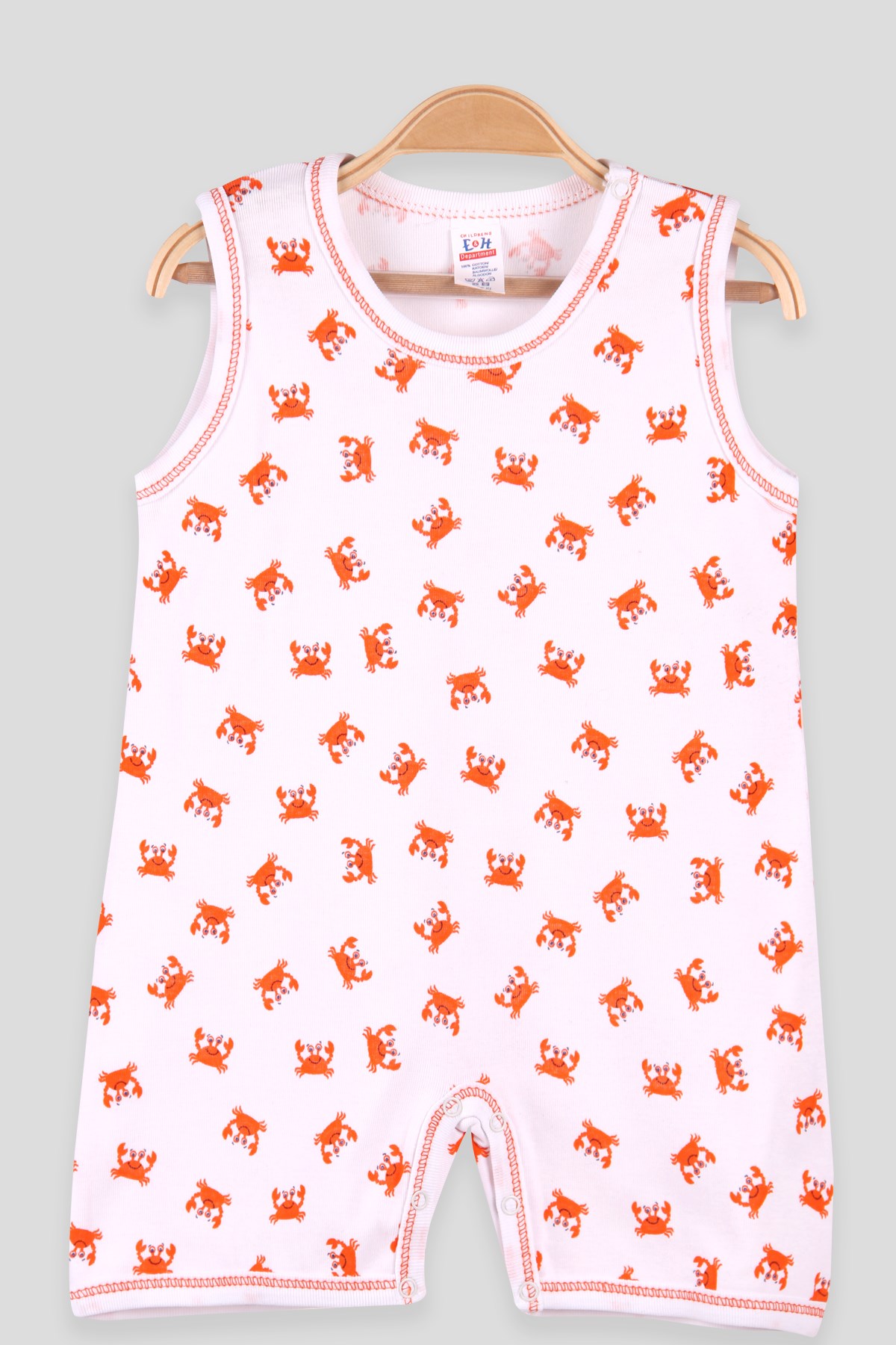 Breeze Erkek Bebek Tulum Yengeçli Ekru (0-3 - 9 Ay)