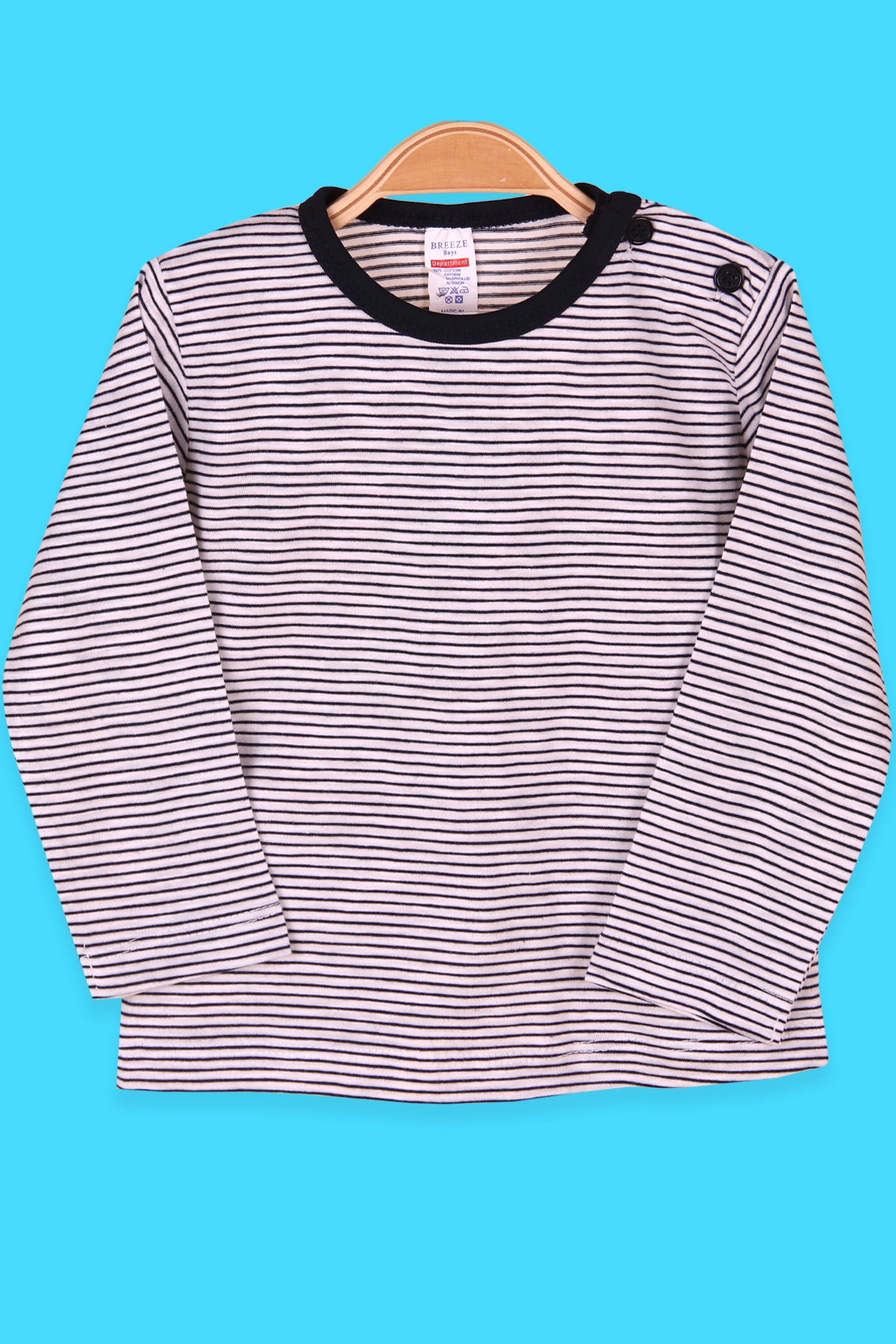 Breeze Erkek Bebek Uzun Kollu Tişört Lacivert (9 Ay-1.5 Yaş)