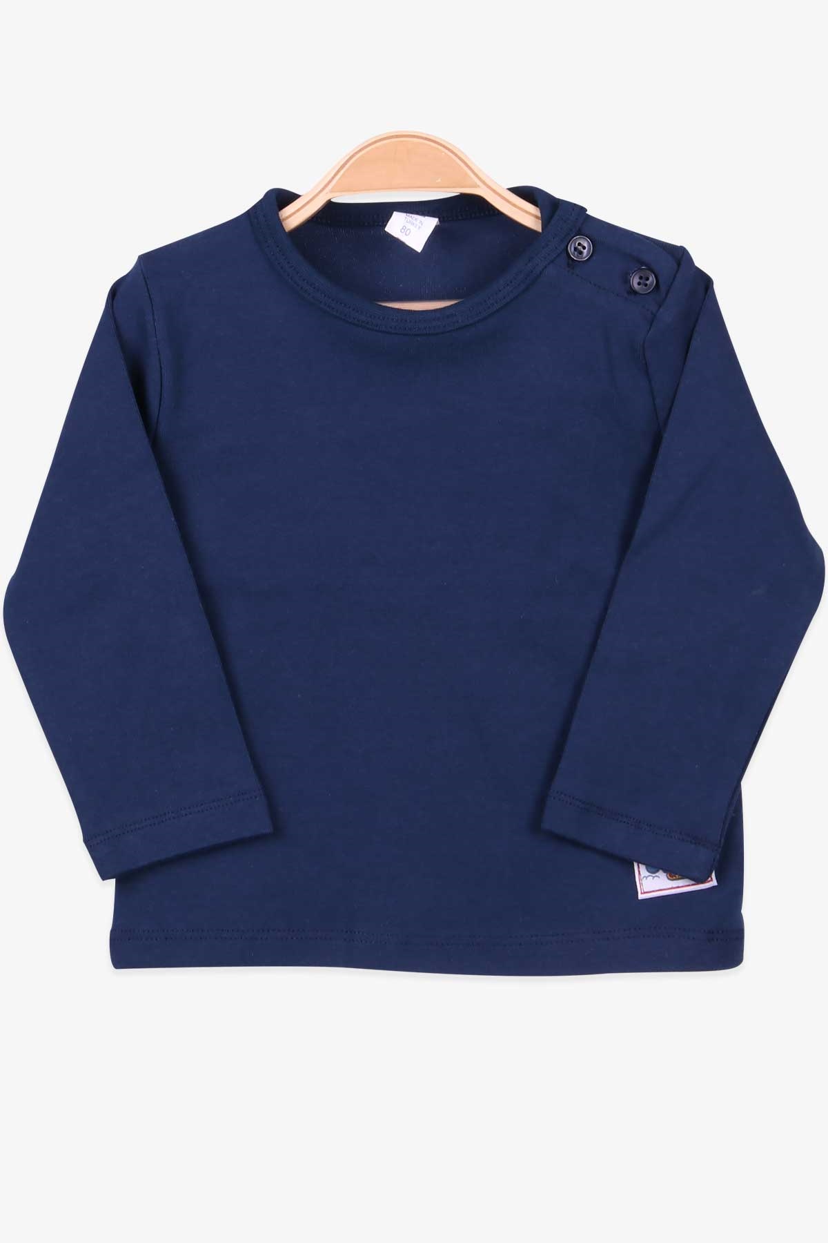Breeze Erkek Bebek Uzun Kollu Tişört Patlı Lacivert (9 Ay-3 Yaş)