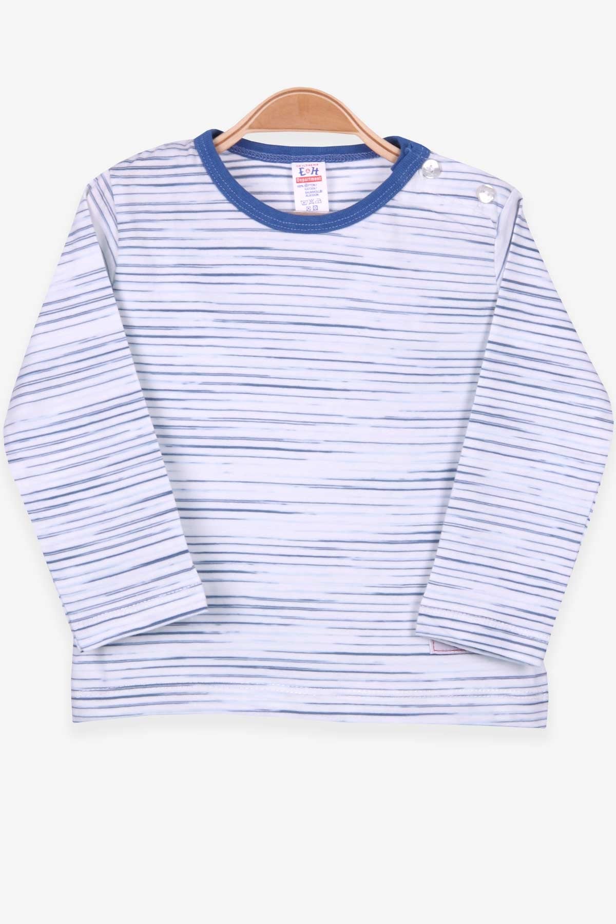 Breeze Erkek Bebek Uzun Kollu Tişört Patlı Çizgili Ekru (9 Ay-3 Yaş)