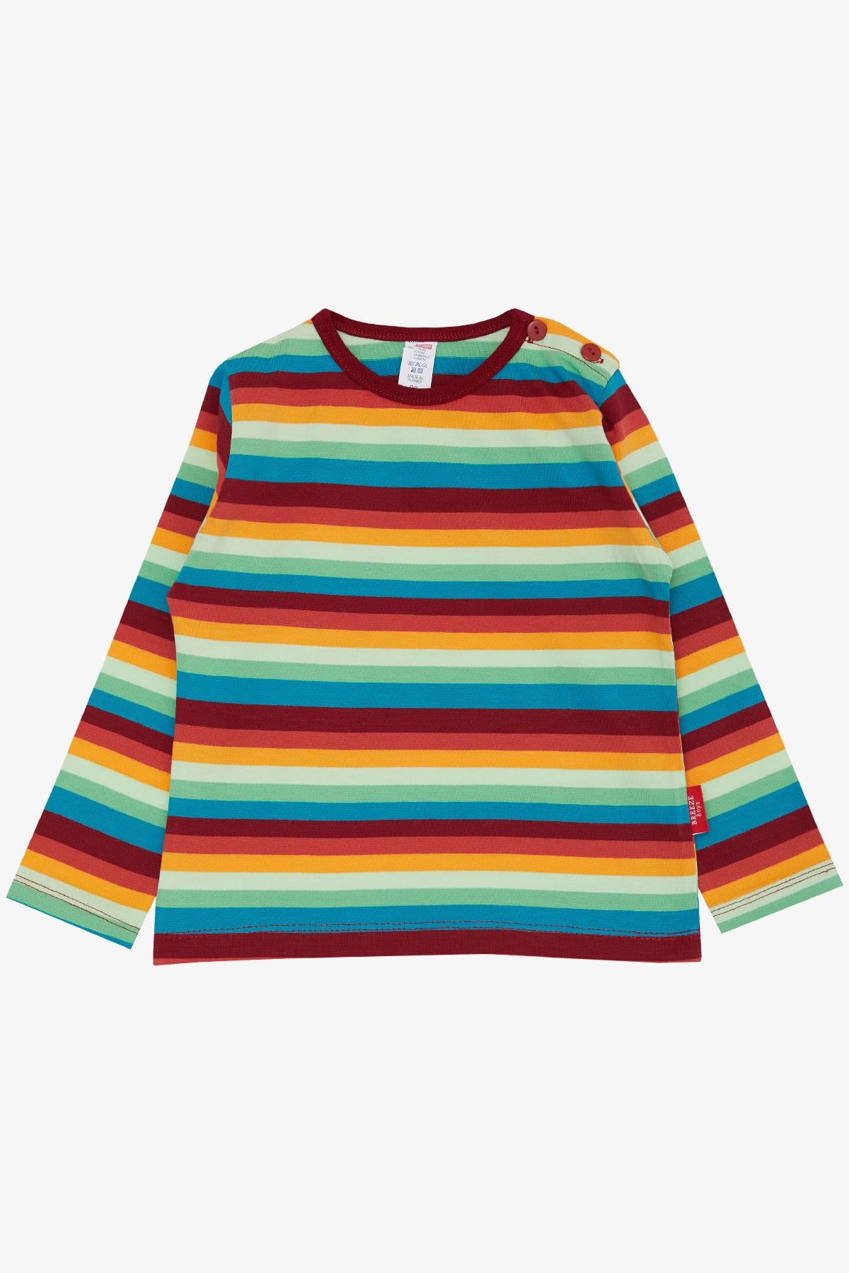 Breeze Erkek Bebek Uzun Kollu Tişört Patlı Renkli Çizgili Karışık Renk (9 Ay-3 Yaş)