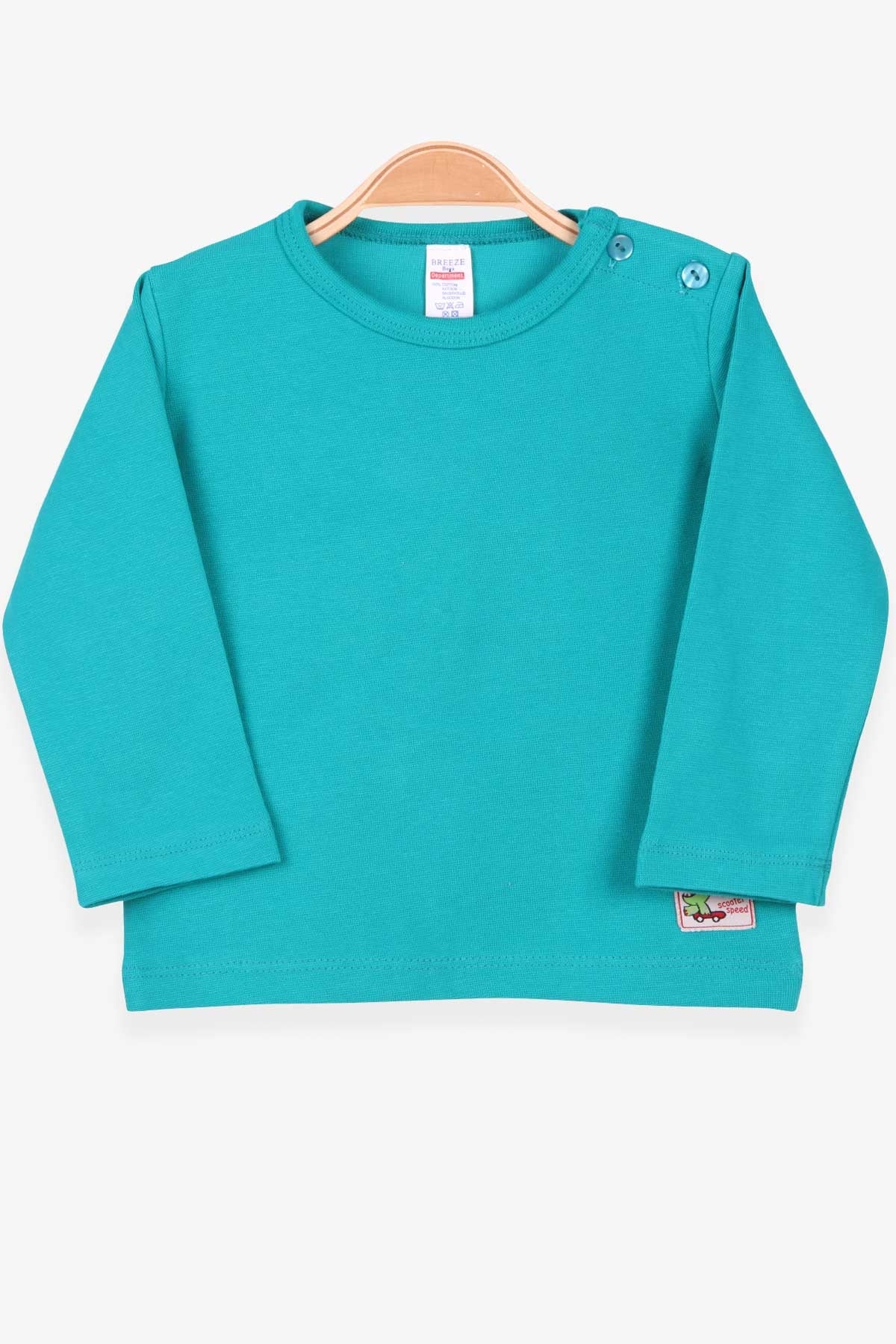 Breeze Erkek Bebek Uzun Kollu Tişört Patlı Yeşil (9 Ay-3 Yaş)