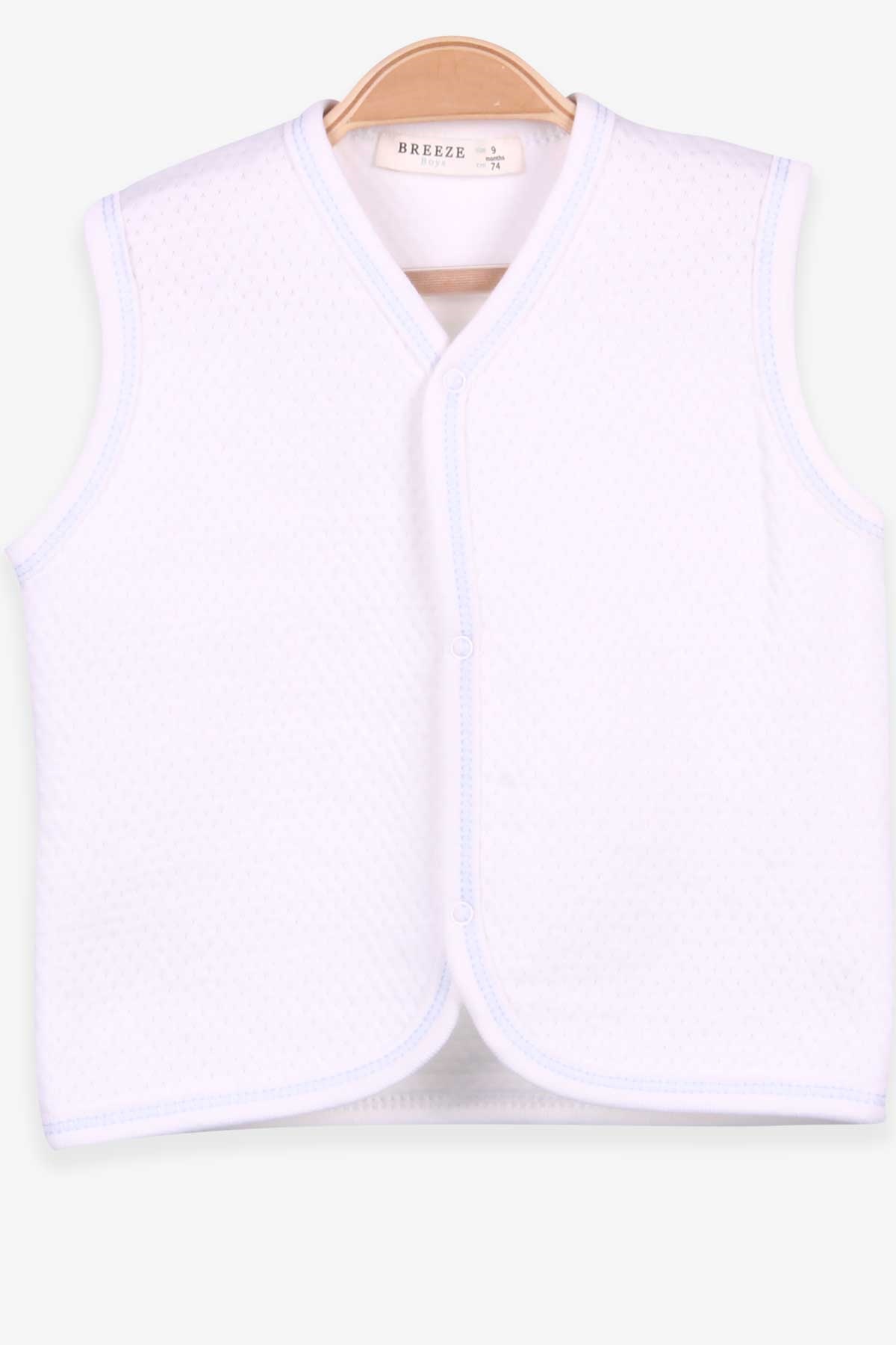 Breeze Erkek Bebek Yelek Çıtçıtlı Ekru (0-3 Ay-9 Ay)