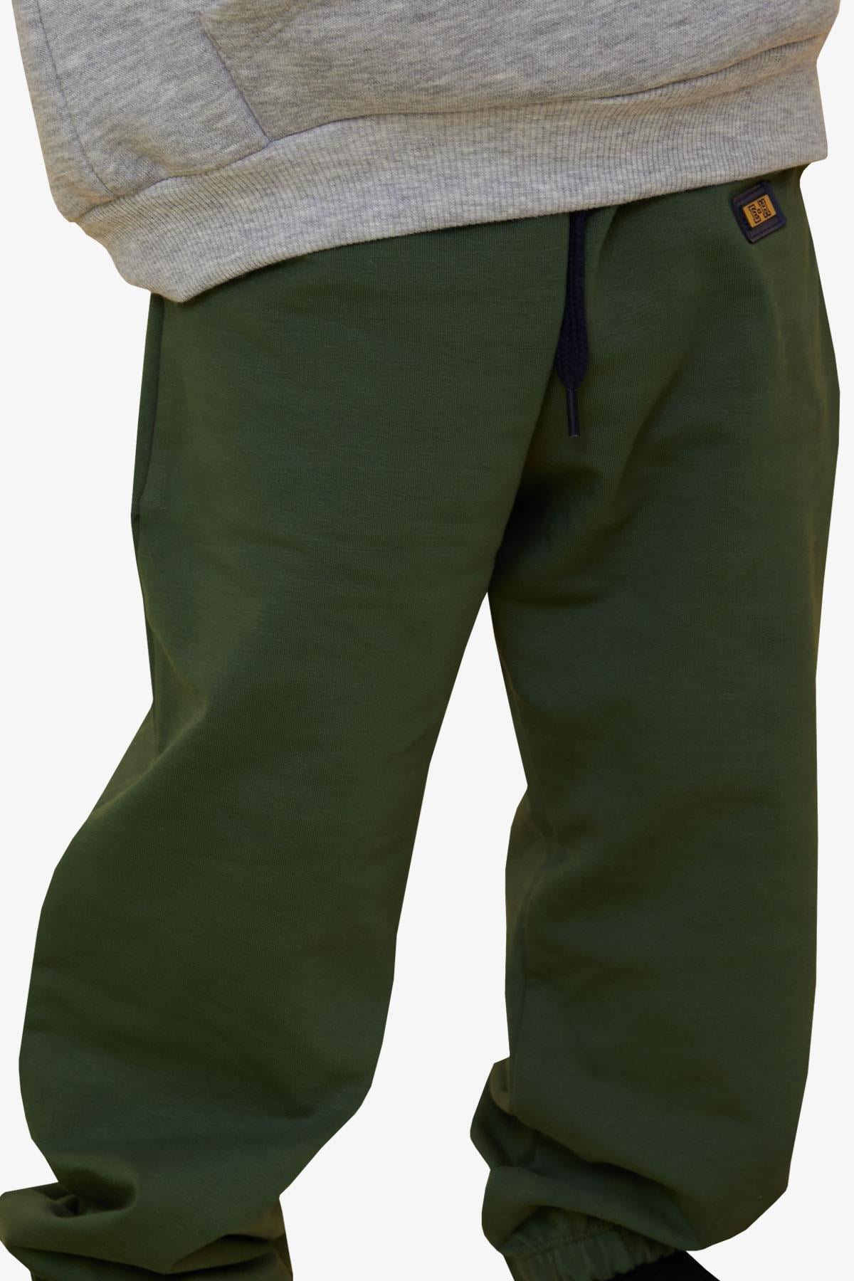 Breeze Erkek Çocuk Alt Armalı Bağcık Aksesuarlı Paçası Lastikli Yeşil (4-8 Yaş)