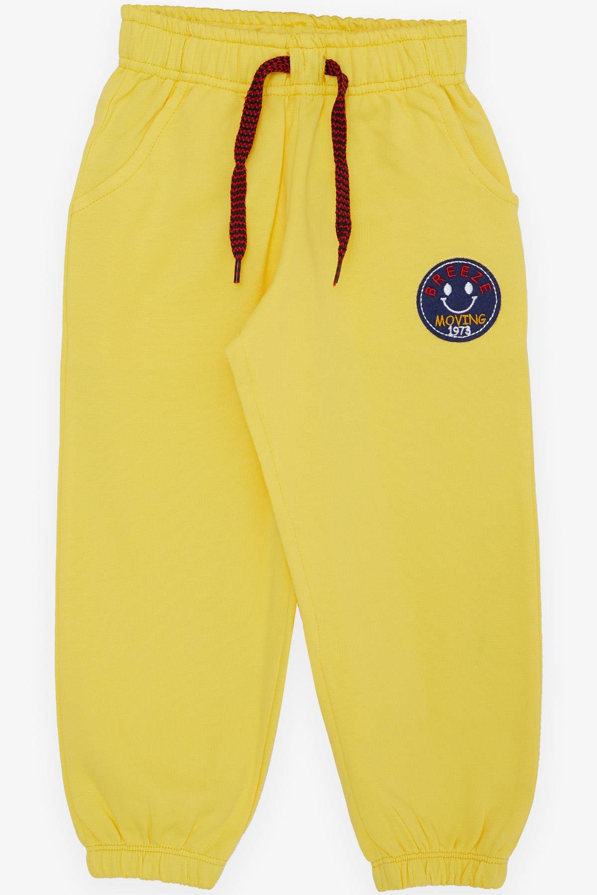 Breeze Erkek Çocuk Alt Gülenyüz Arma Nakışlı Bağcık Aksesuarlı Sarı (1-4 Yaş)