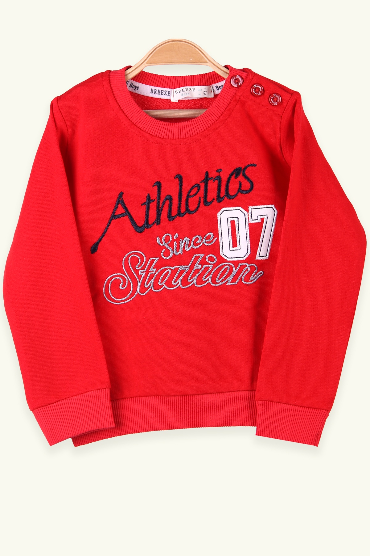 Breeze Erkek Çocuk Baskılı Sweatshirt Kırmızı (1.5-5 Yaş)