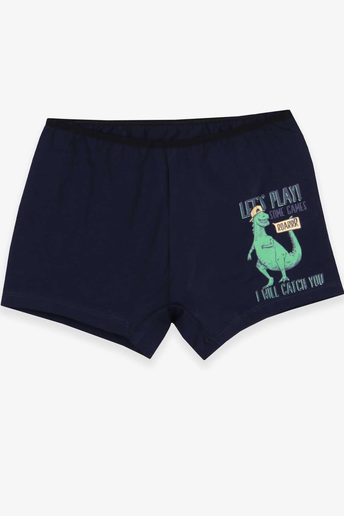 Breeze Erkek Çocuk Boxer Yazı Baskılı Lacivert (6-10 Yaş)