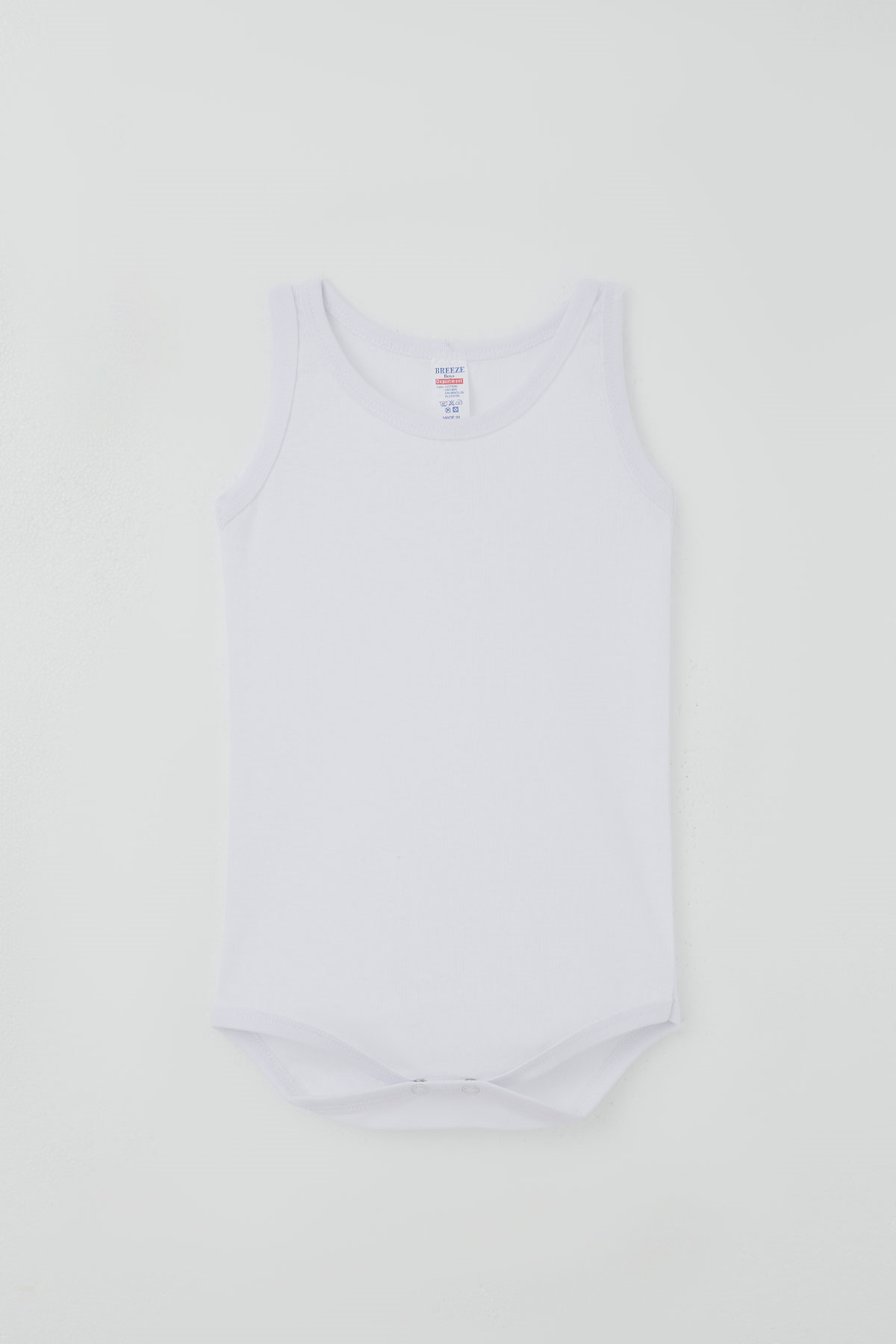 Breeze Erkek Çocuk Çıtçıtlı Atlet Zıbın Body Basic Beyaz (1-3 Yaş)