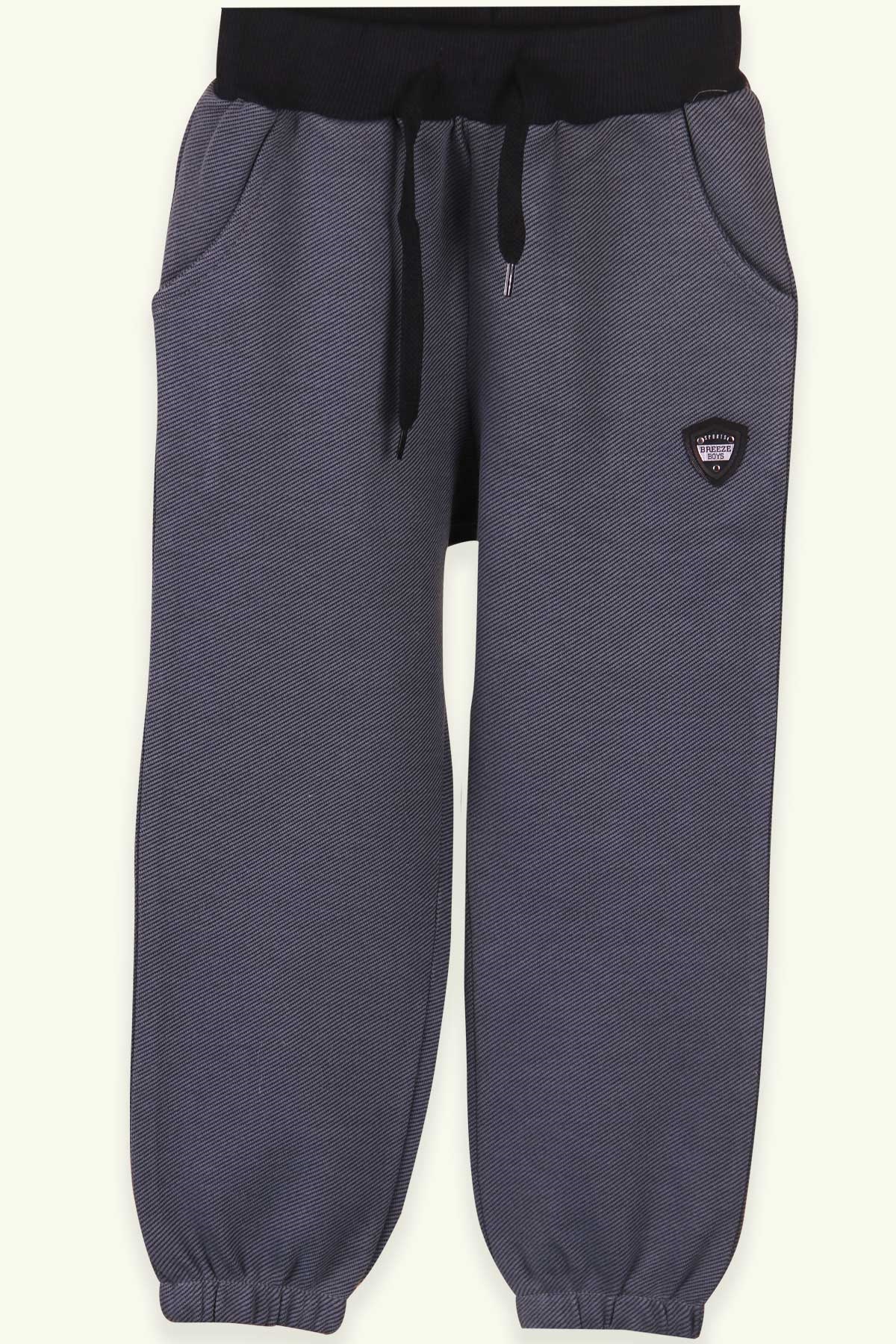 Breeze Erkek Çocuk Eşofman Altı Armalı Nakışlı Füme (4-8 Yaş)
