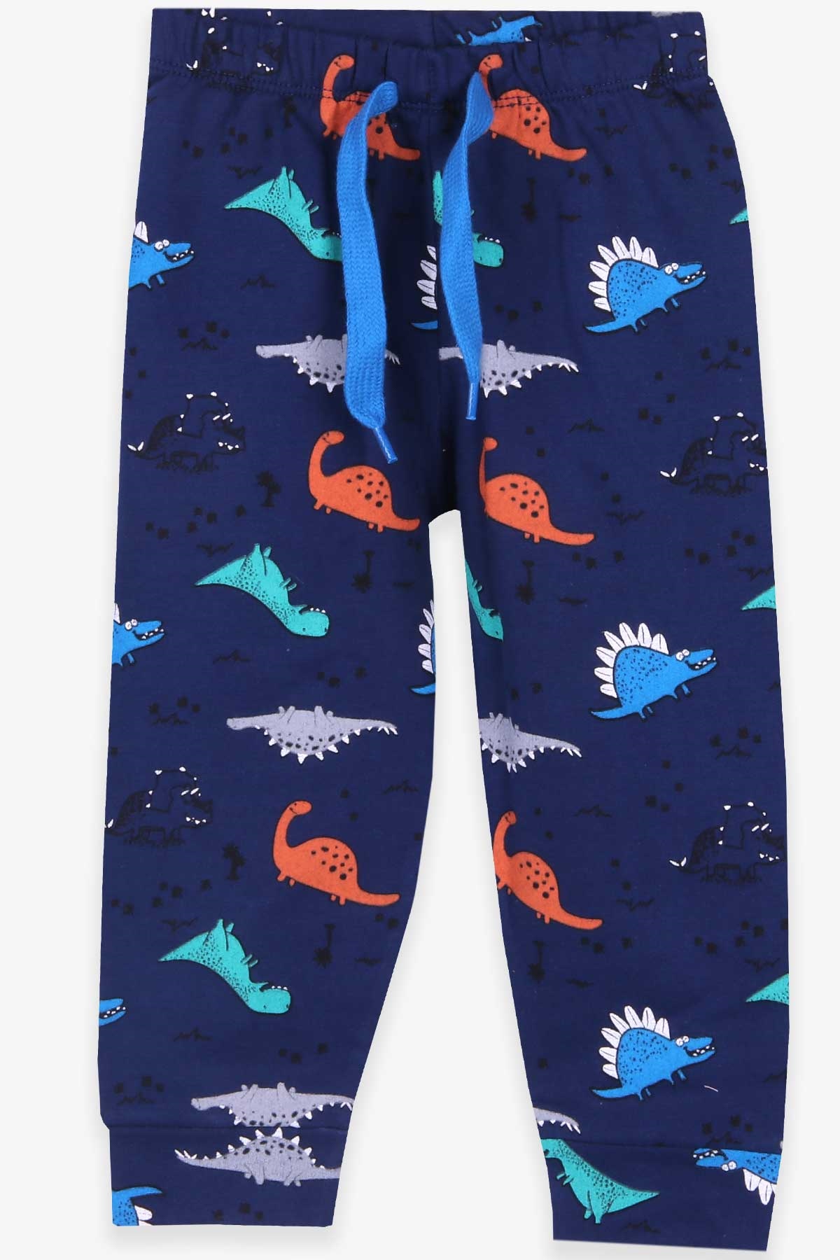 Breeze Erkek Çocuk Eşofman Altı Dinozor Baskılı Koyu Mavi (1.5-5 Yaş)
