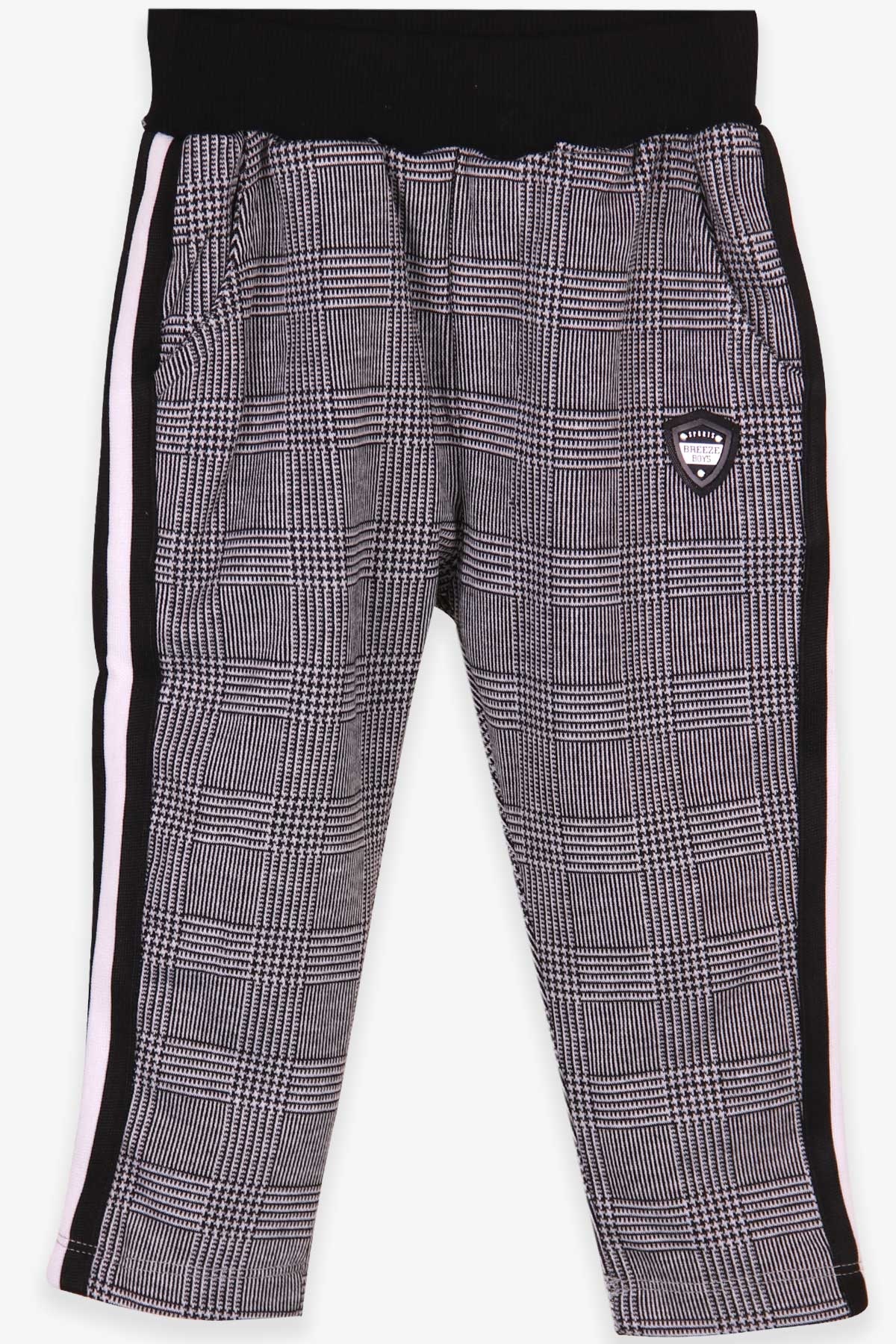 Breeze Erkek Çocuk Eşofman Altı Ekose Desenli Gri (1.5-5 Yaş)