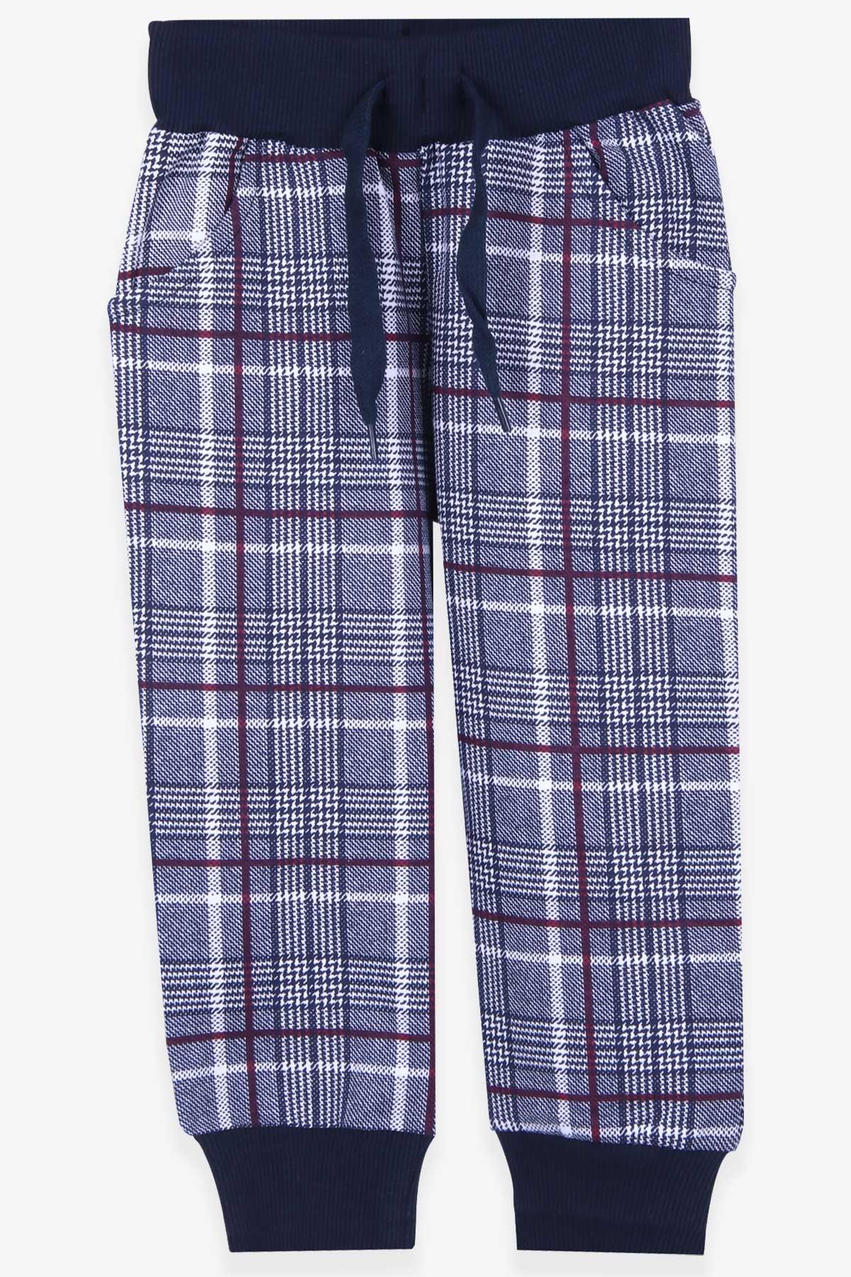 Breeze Erkek Çocuk Eşofman Altı Ekoseli Lacivert (2-6 Yaş)