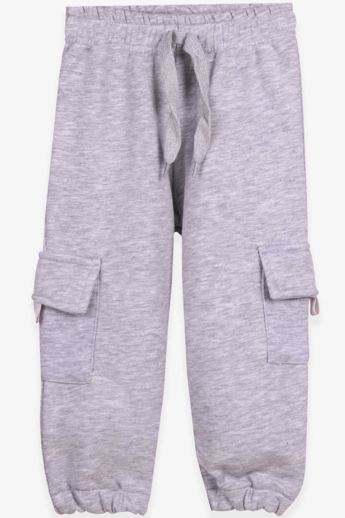 Breeze Erkek Çocuk Eşofman Altı Kargo Cepli Gri Melanj (3-7 Yaş)