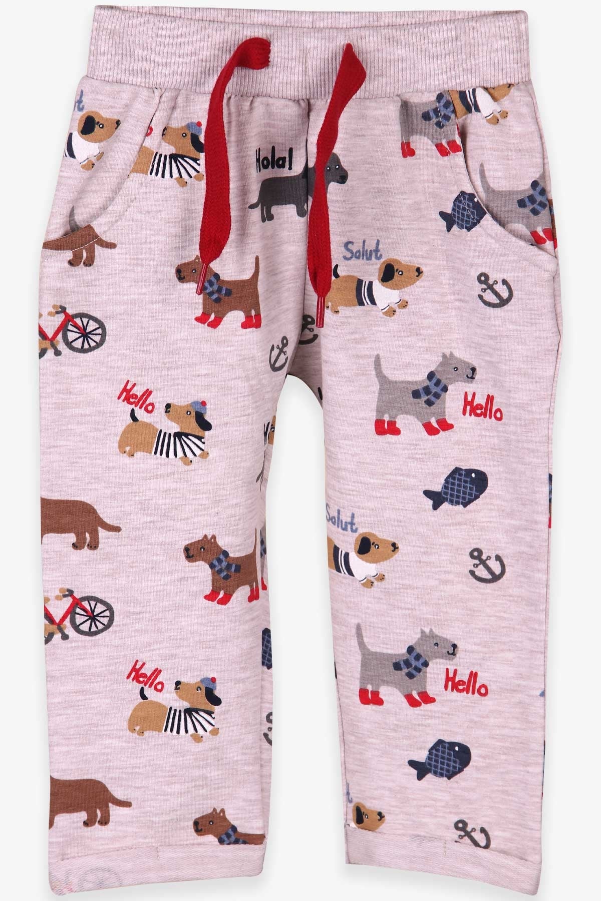 Breeze Erkek Çocuk Eşofman Altı Köpekli Bej (1 Yaş)