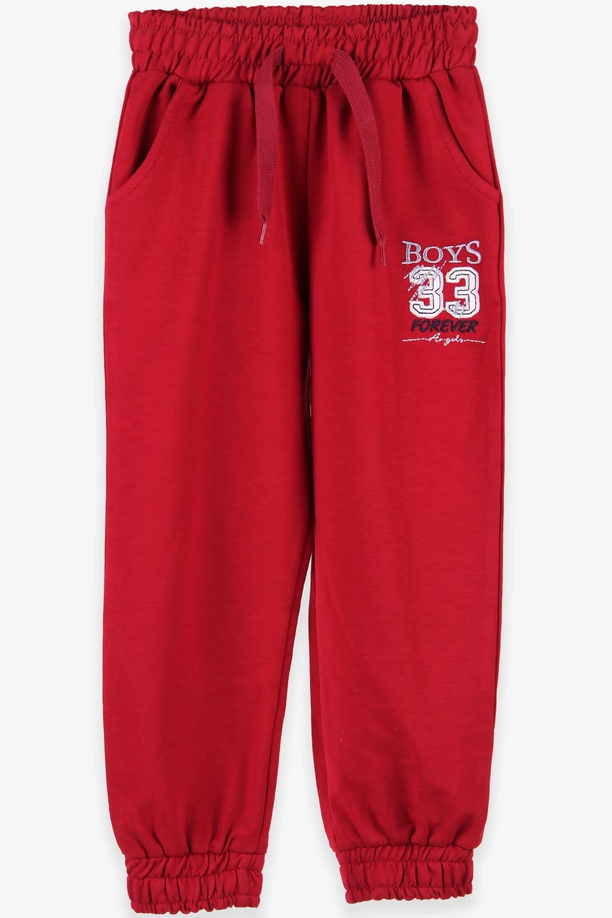 Breeze Erkek Çocuk Eşofman Altı Nakışlı Bordo (4-7 Yaş)