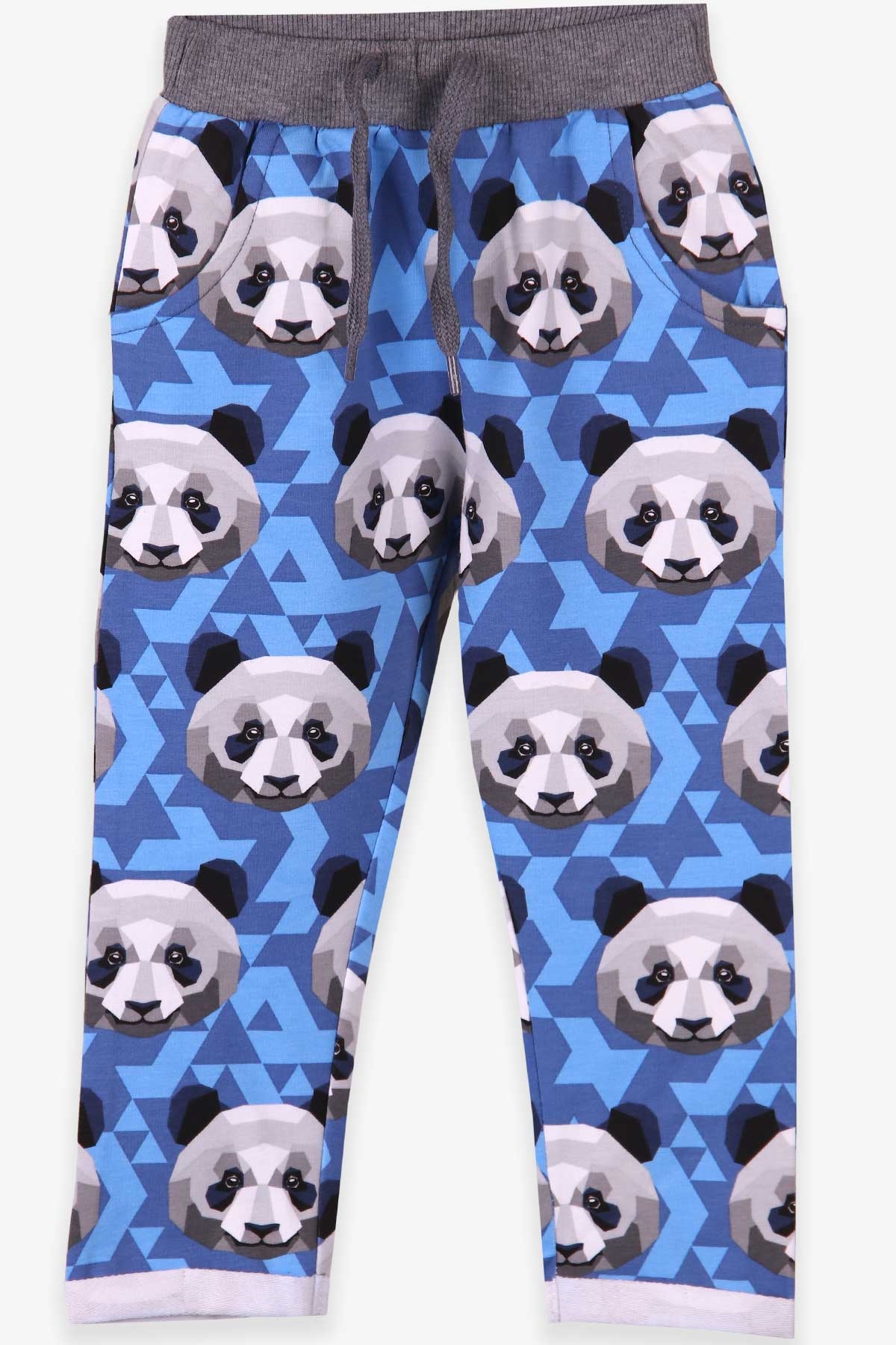 Breeze Erkek Çocuk Eşofman Altı Panda Desenli Mavi (1-3 Yaş)