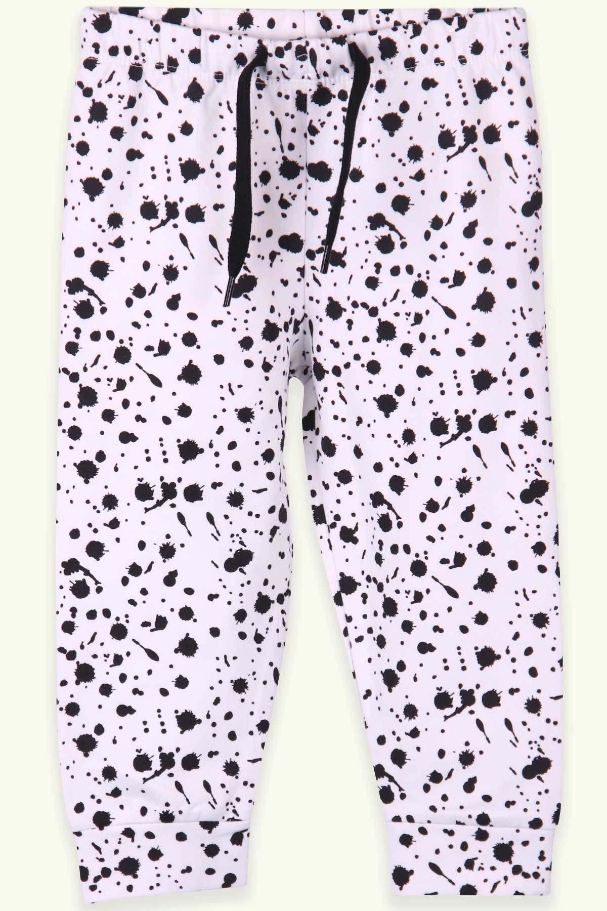 Breeze Erkek Çocuk Eşofman Altı Soyut Desenli Beyaz (1.5-5 Yaş)