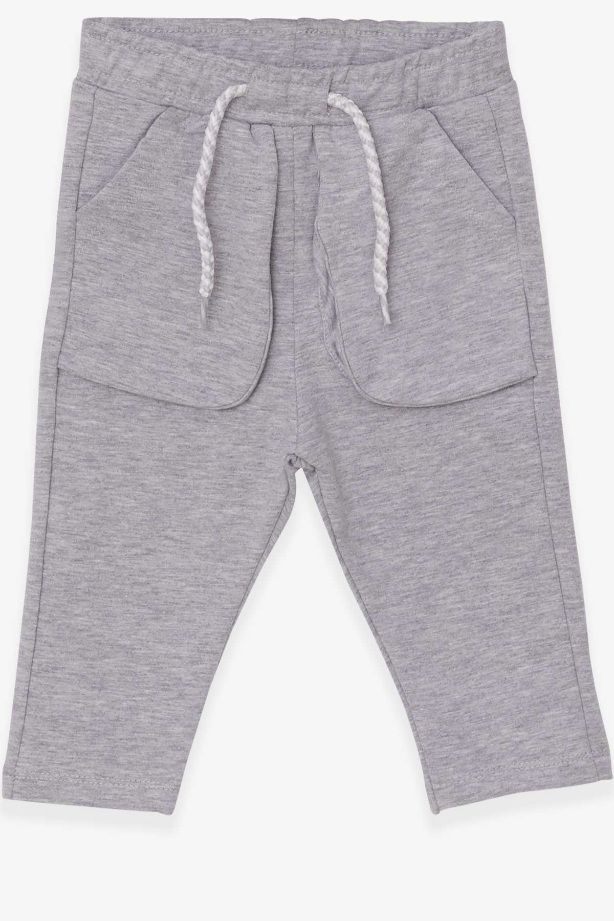 Breeze Erkek Çocuk Eşofman Altı Torba Cepli Açık Gri Melanj (1-4 Yaş)
