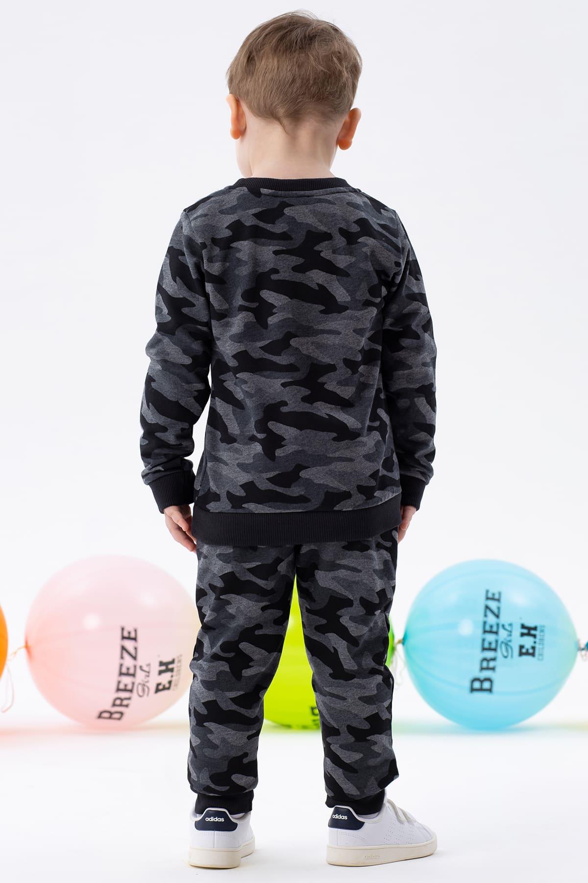 Erkek Bebek Eşofman Takımı Kamuflaj Desenli Karışık Renk 1.5-2 Yaş  -Sıcacıkl Çocuk Takımları | Breeze