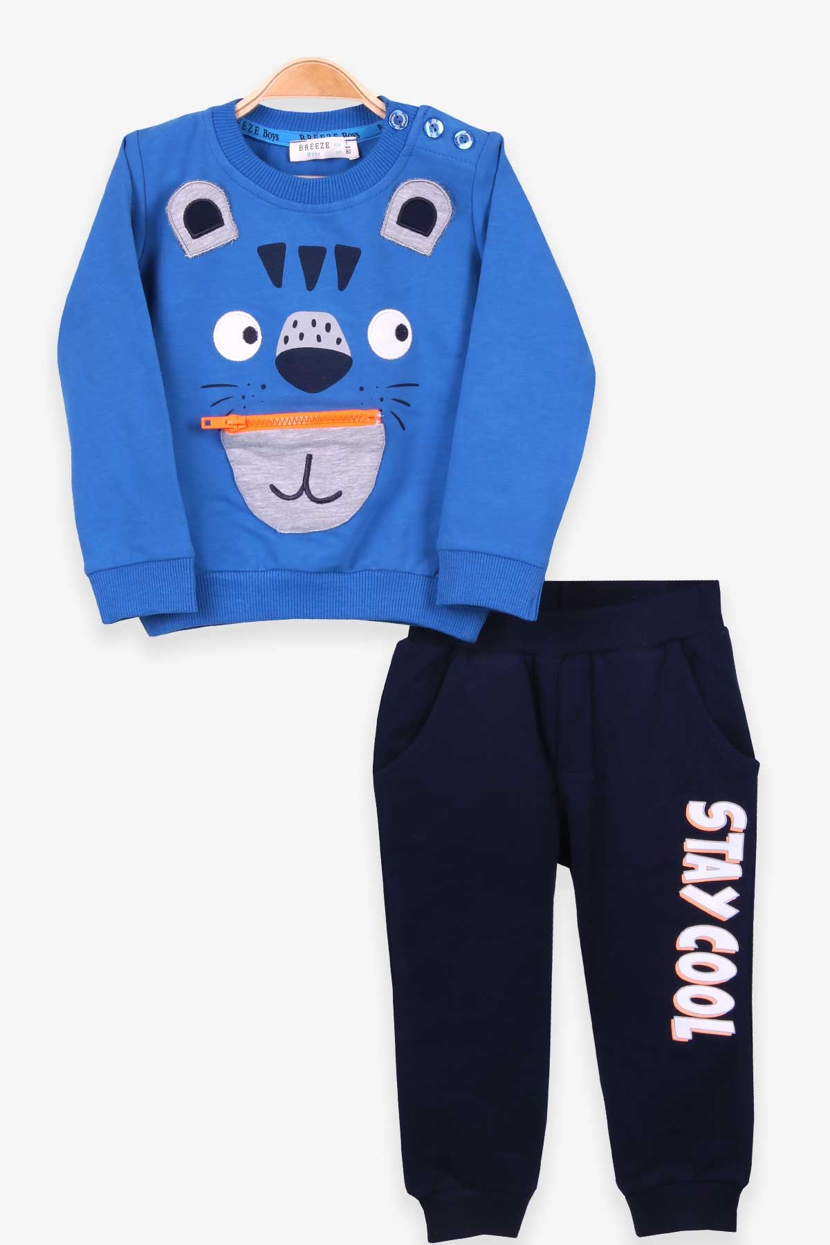 Breeze Erkek Çocuk Eşofman Takımı Koala Nakışlı Saks Mavisi (1-4 Yaş)